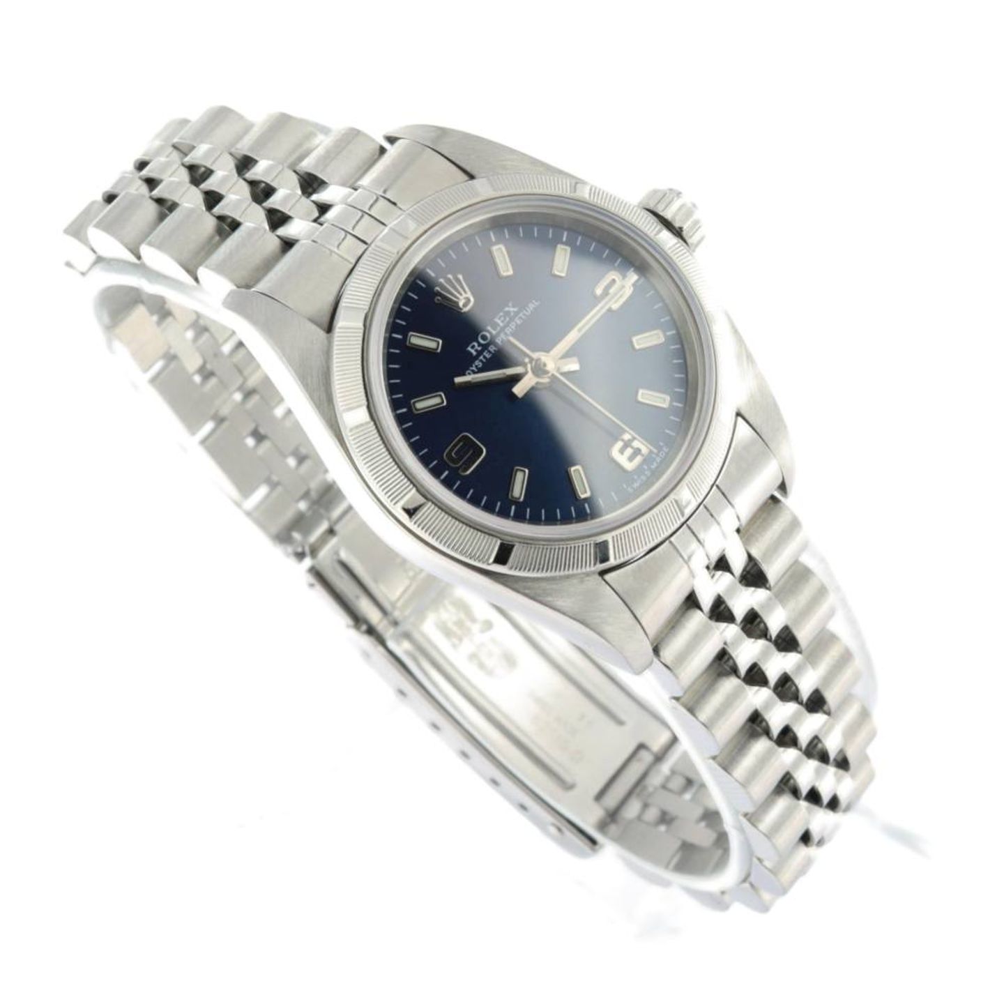 Rolex Oyster Perpetual 76030 (2003) - Blauw wijzerplaat 26mm Staal (2/6)