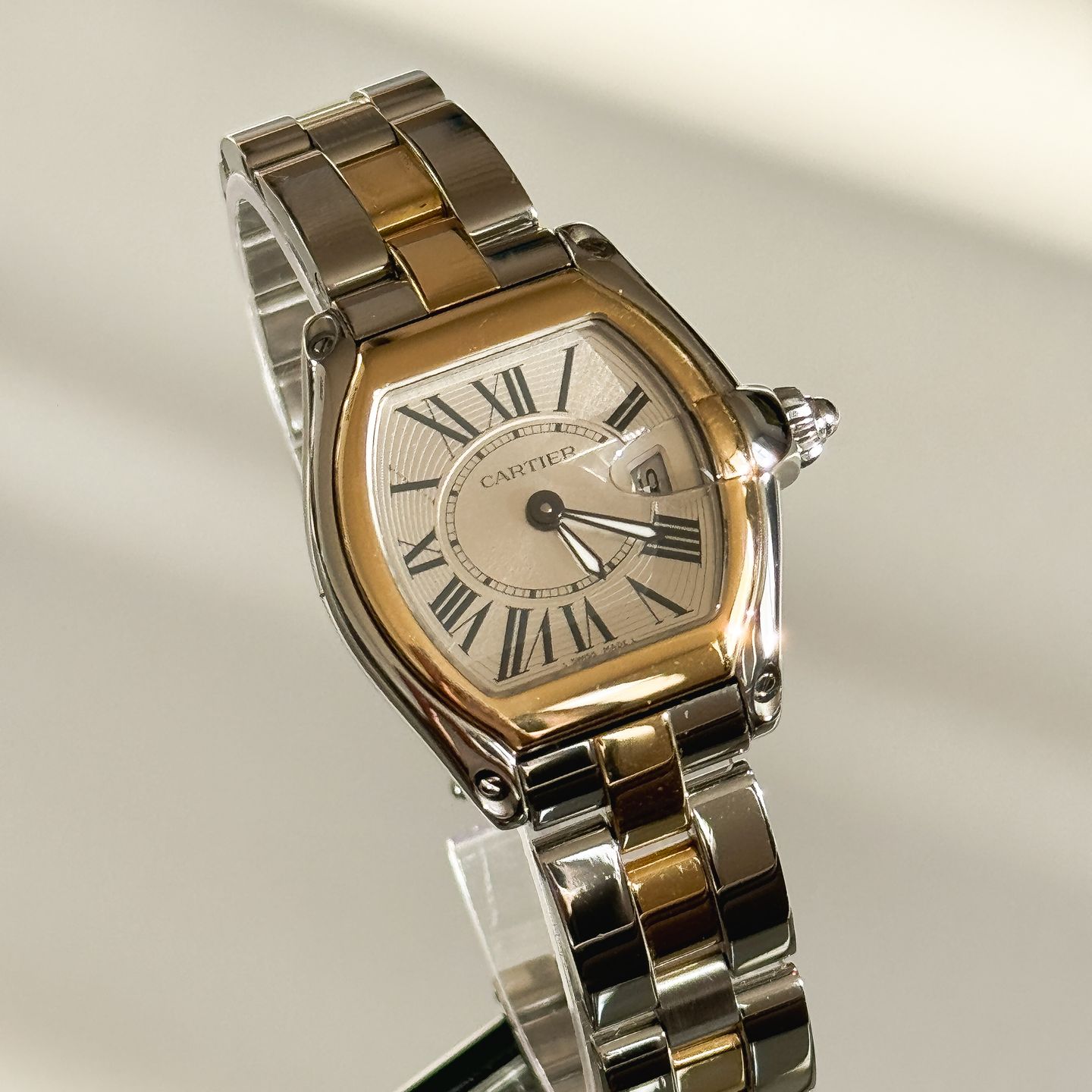 Cartier Roadster 2675 (2008) - Wit wijzerplaat 31mm Goud/Staal (3/6)