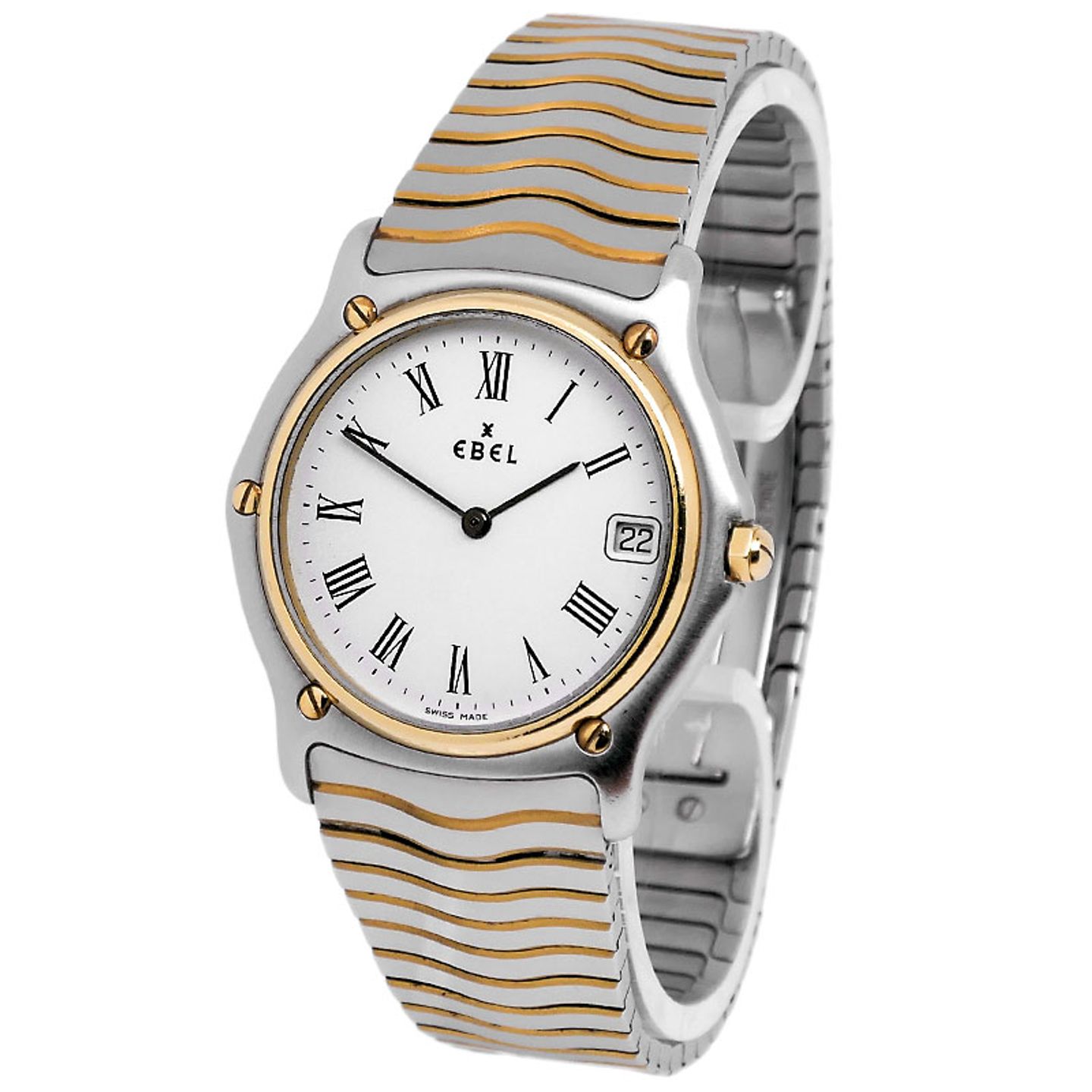 Ebel Sportwave 1187141 (2000) - White dial 34 mm Gold/Steel case (2/6)