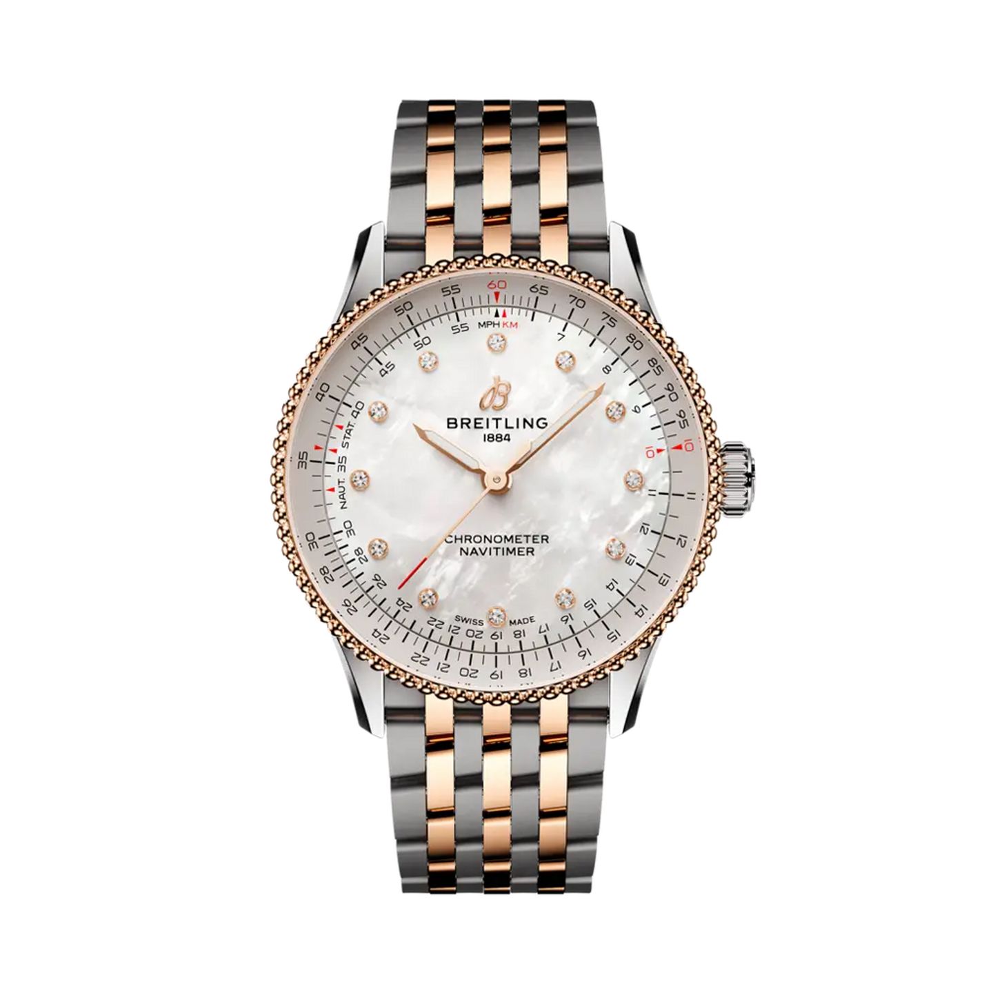 Breitling Navitimer U17327211A1U1 (2025) - Parelmoer wijzerplaat 36mm Staal (1/1)