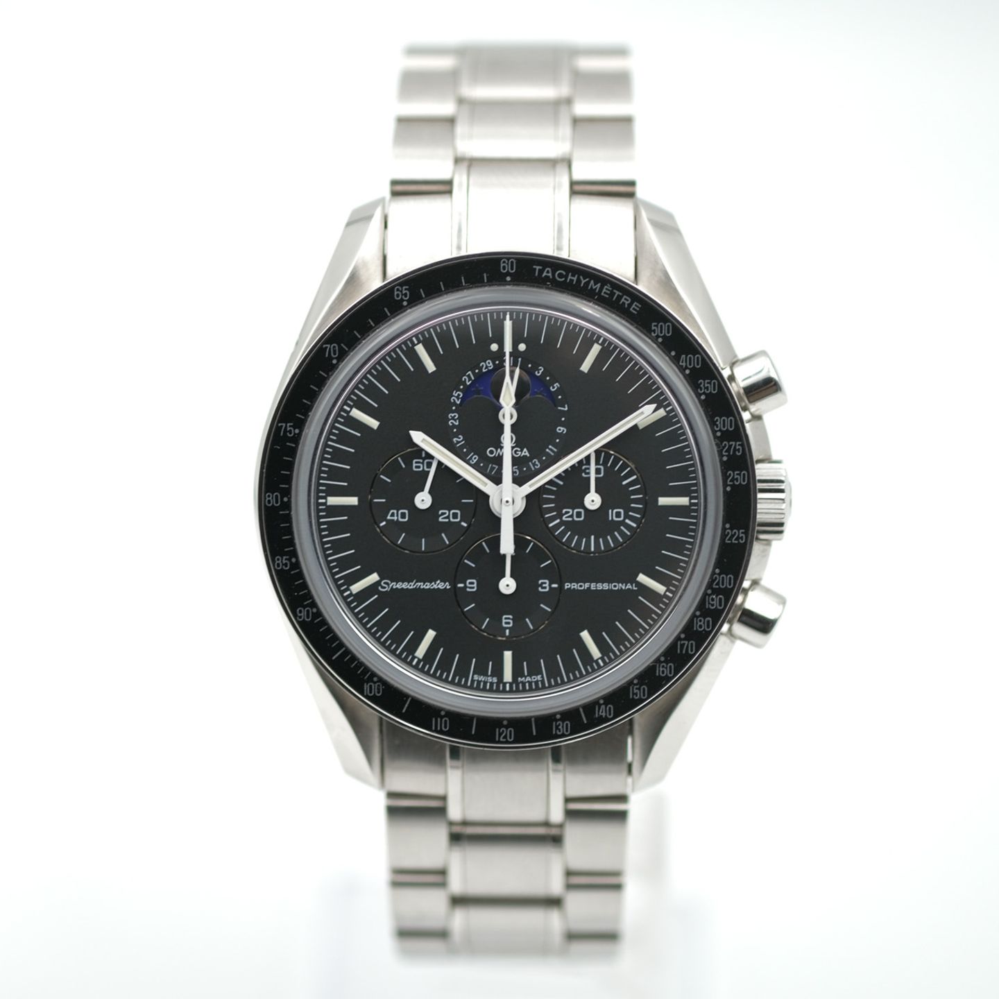 Omega Speedmaster Professional Moonwatch Moonphase 3576.50.00 (2006) - Black dial 42 mm Steel case (5/8)