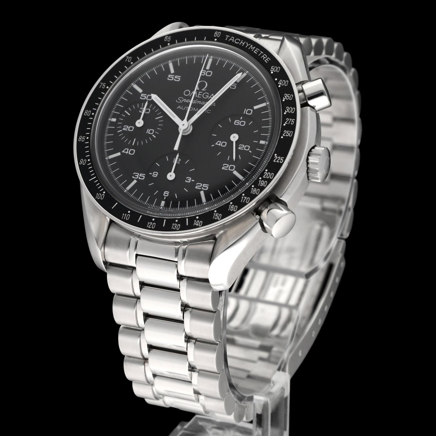 Omega Speedmaster Reduced 3510.50.00 (1998) - Black dial 39 mm Steel case (2/8)