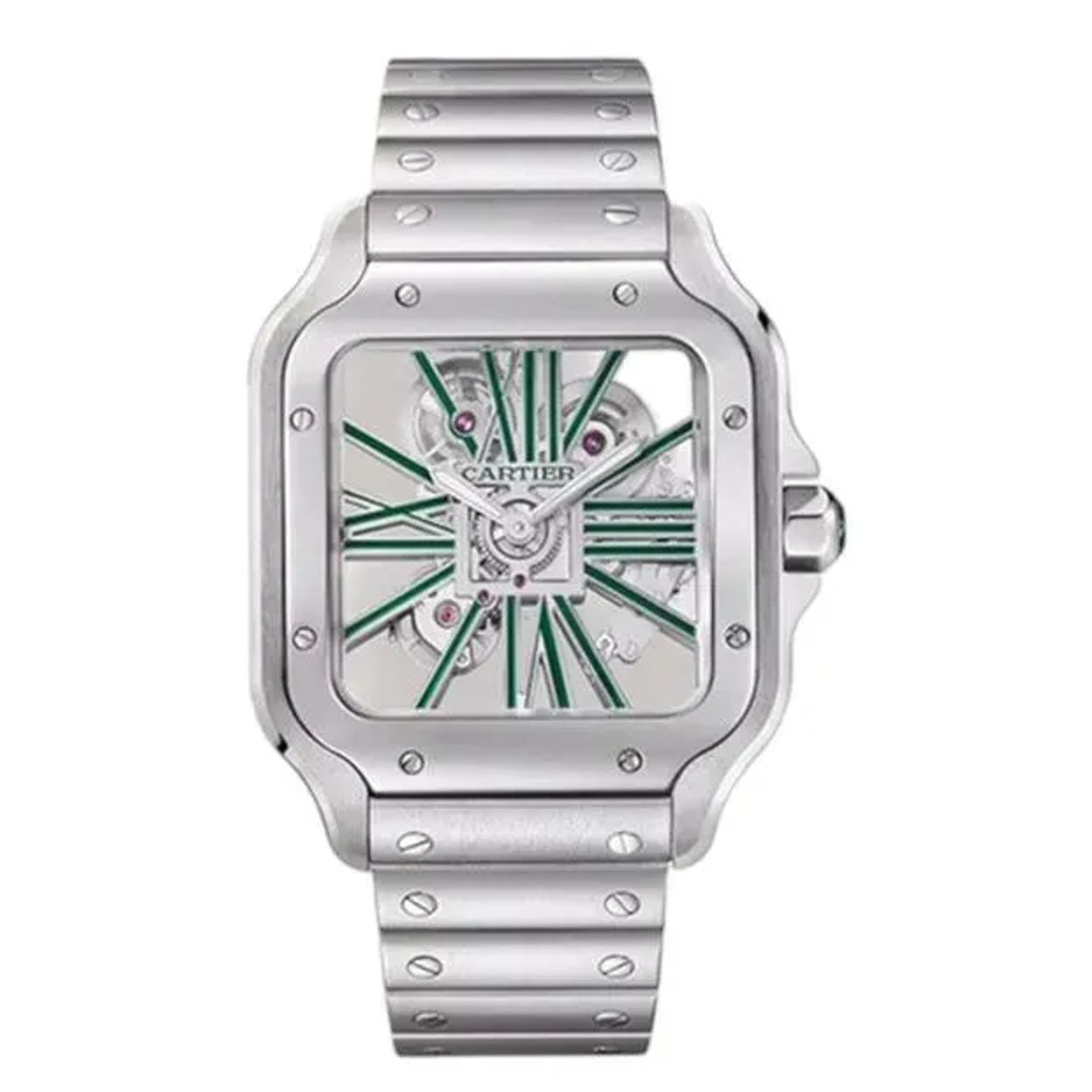 Cartier Santos WHSA0027 (2025) - Transparant wijzerplaat 48mm Staal (5/6)