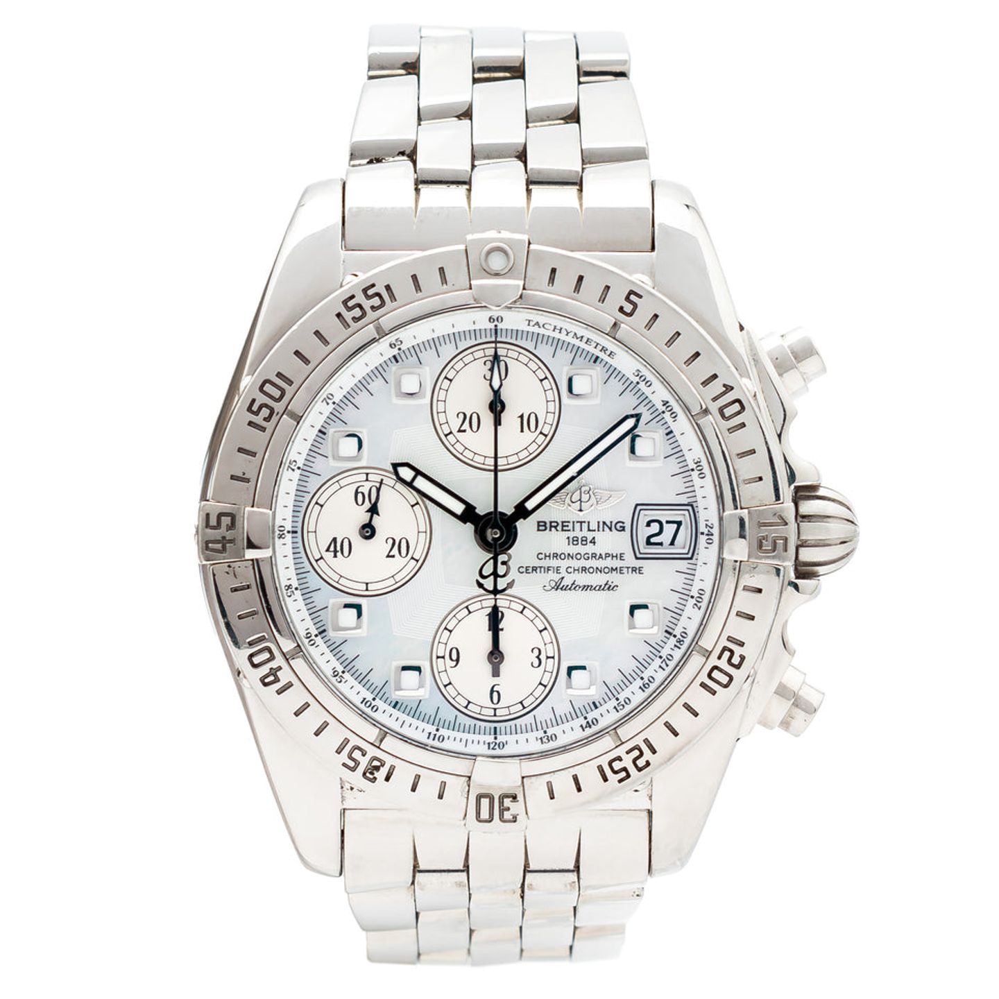 Breitling Chrono Cockpit A13358 (2007) - Pearl dial 39 mm Steel case (2/7)