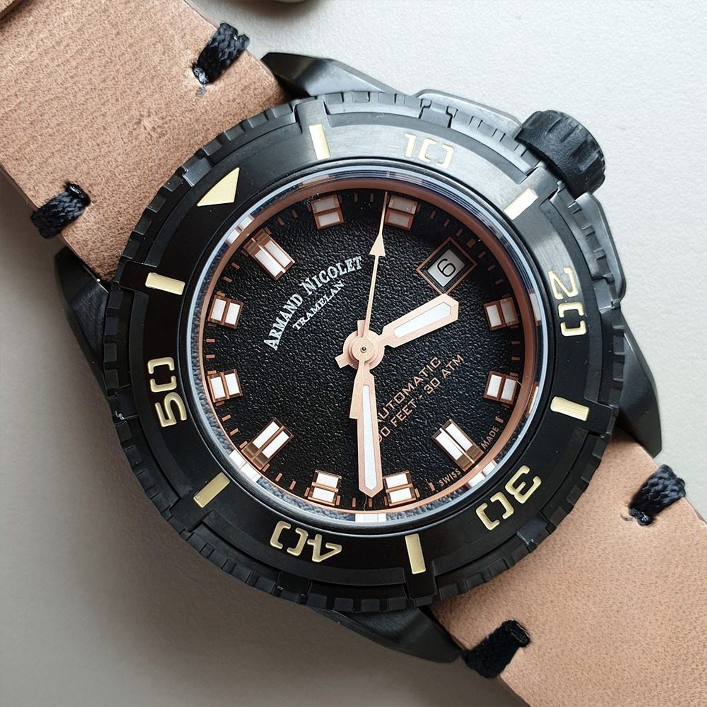 Armand Nicolet JS9 A460AKN-NS-PK4140CA (2025) - Zwart wijzerplaat 44mm Staal (2/8)