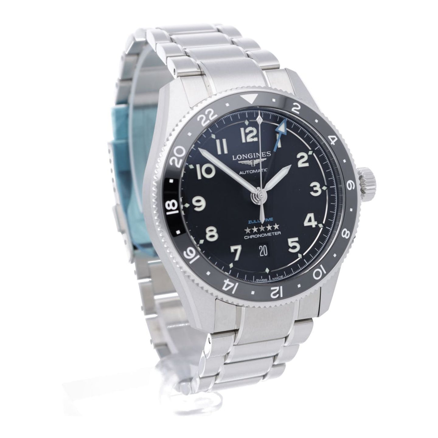 Longines Spirit L3.812.4.53.6 (2025) - Zwart wijzerplaat 42mm Staal (7/7)