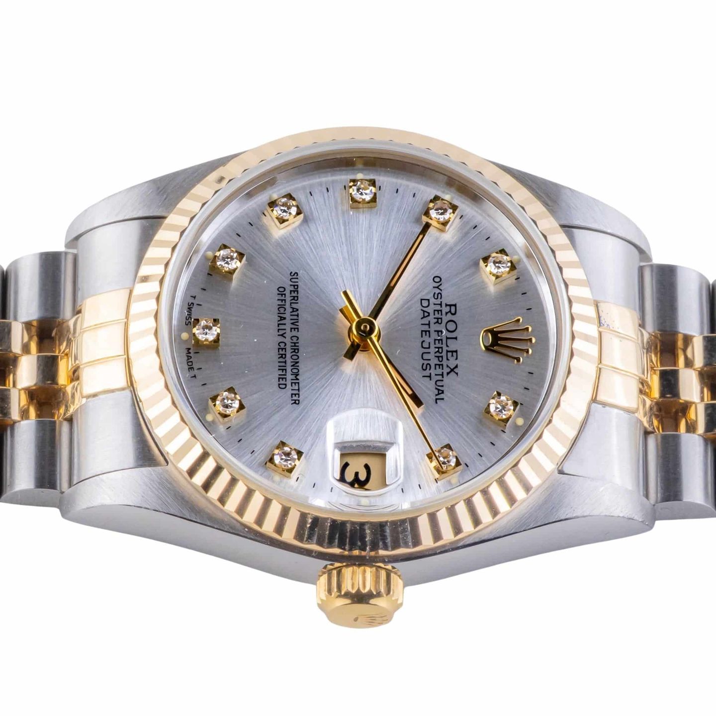 Rolex Datejust 31 68273 (1991) - Silver dial 31 mm Gold/Steel case (6/8)
