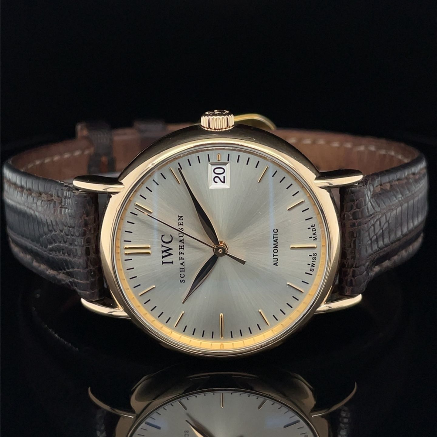 IWC Portofino Automatic IW3564 (2009) - Silver dial 34 mm Yellow Gold case (7/8)