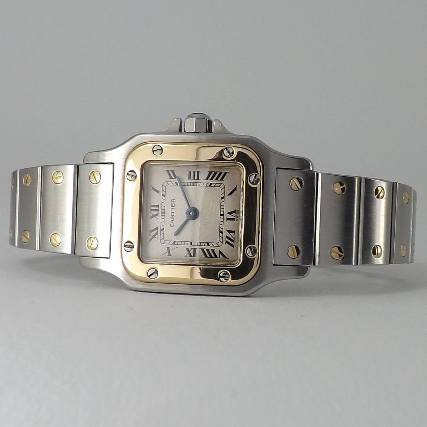 Cartier Santos Galbée 1567 (1998) - White dial 24 mm Steel case (3/8)