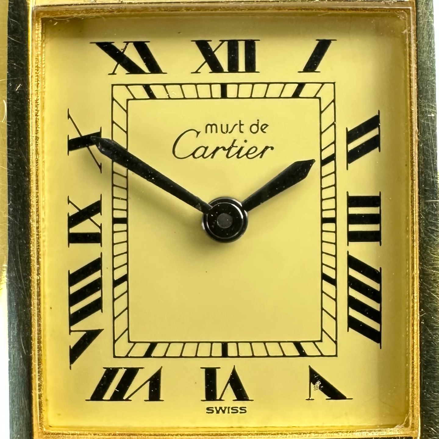 Cartier Tank Vermeil 1990 (1990) - Champagne wijzerplaat 20mm Goud/Staal (8/8)