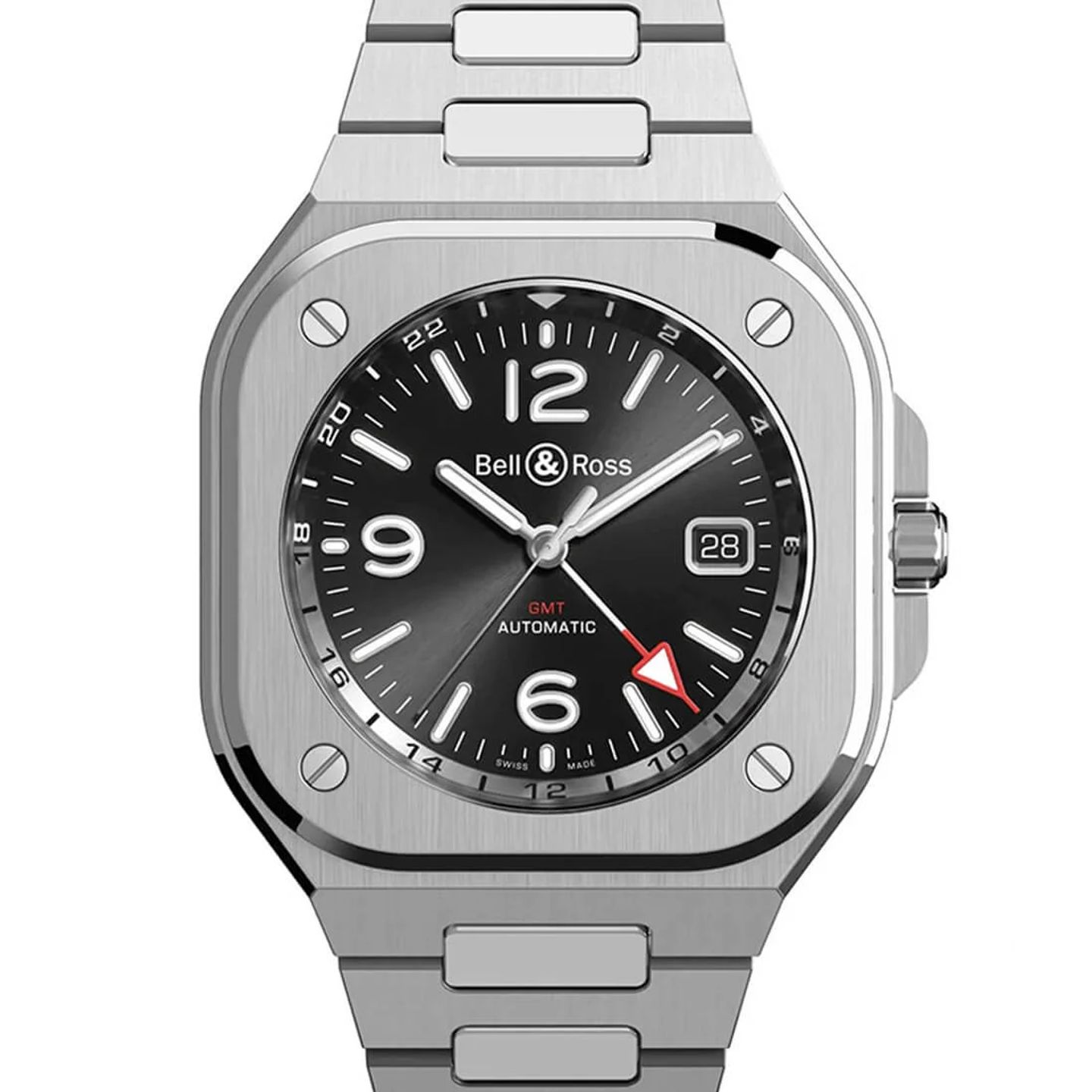 Bell & Ross BR 05 BR05G-BL-ST/SST (2024) - Zwart wijzerplaat 42mm Staal (1/3)