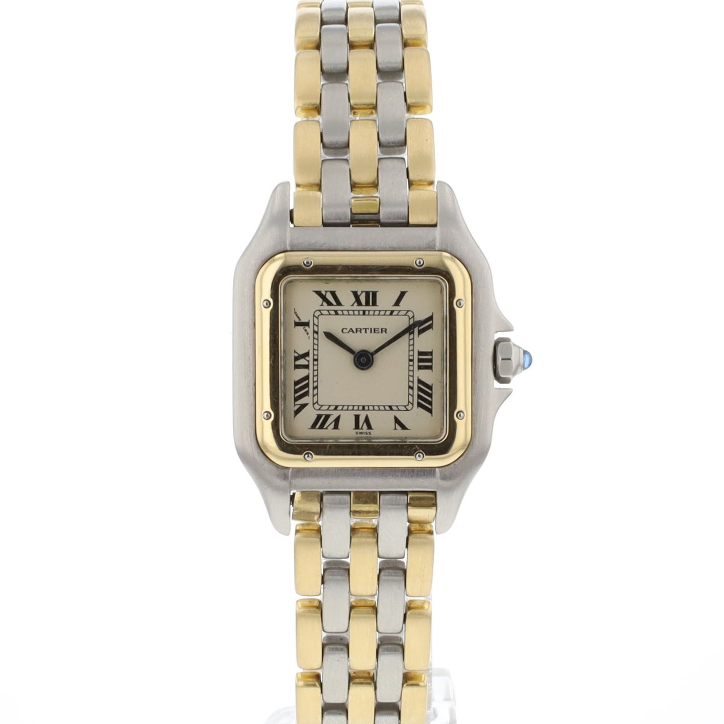 Cartier Panthère 66921 (Unknown (random serial)) - White dial 22 mm Gold/Steel case (1/4)