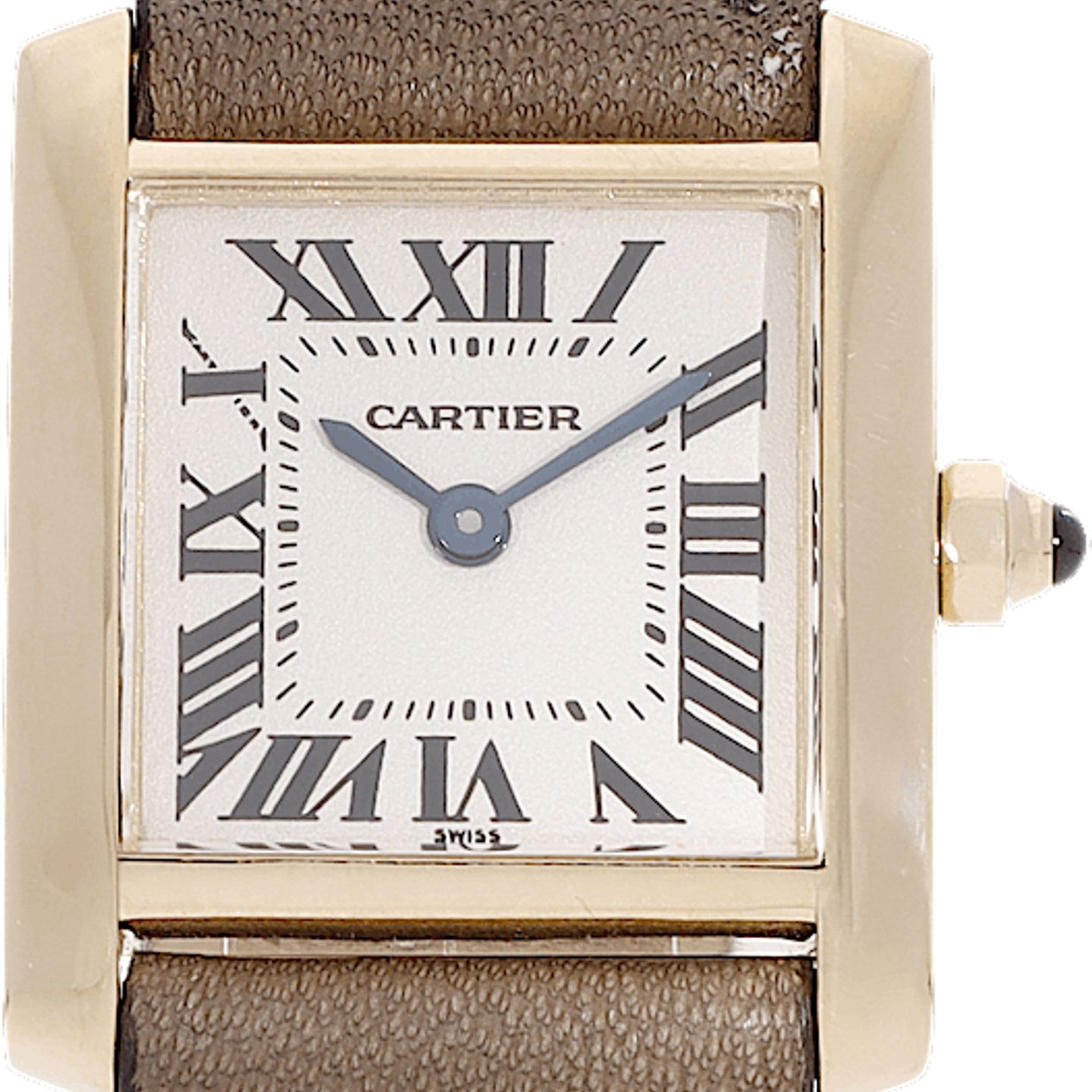 Cartier Tank Française 1820 (1997) - Wit wijzerplaat 20mm Geelgoud (2/5)