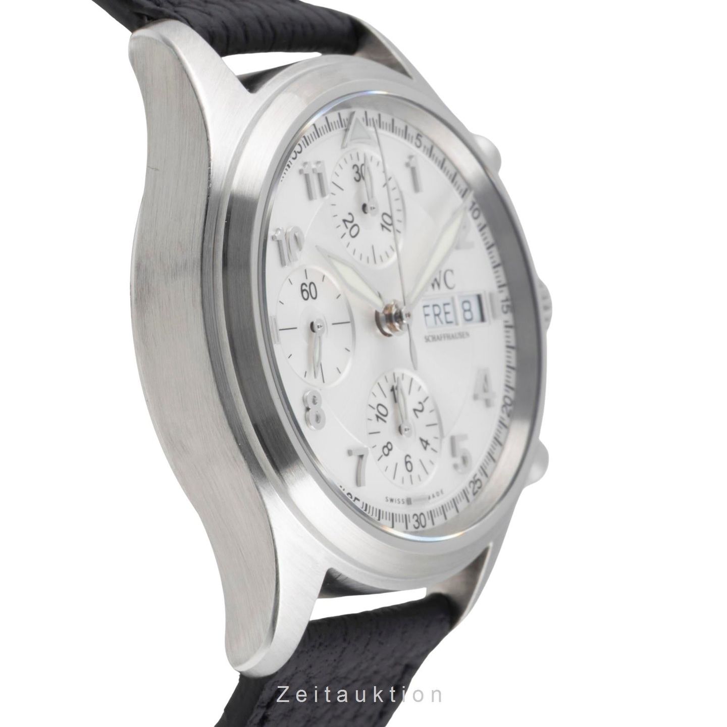 IWC Pilot Spitfire Chronograph IW370621 (2004) - Zilver wijzerplaat 39mm Staal (6/8)
