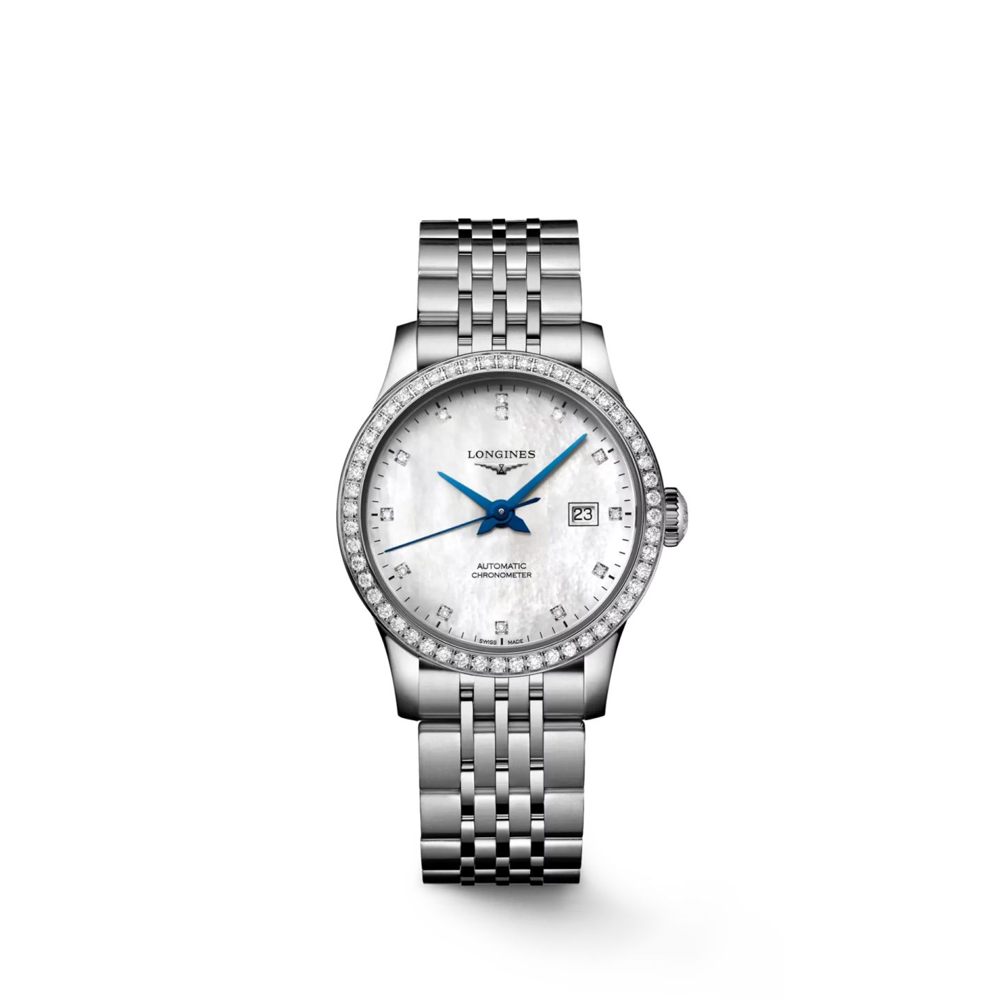 Longines Record L2.321.0.87.6 (2025) - Pearl dial 30 mm Steel case (1/1)