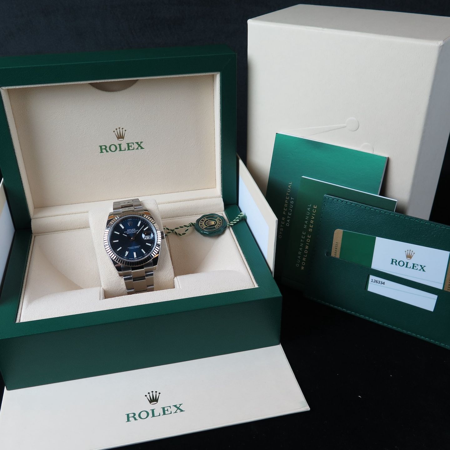 Rolex Datejust 41 126334 (2019) - Blauw wijzerplaat 41mm Staal (8/8)