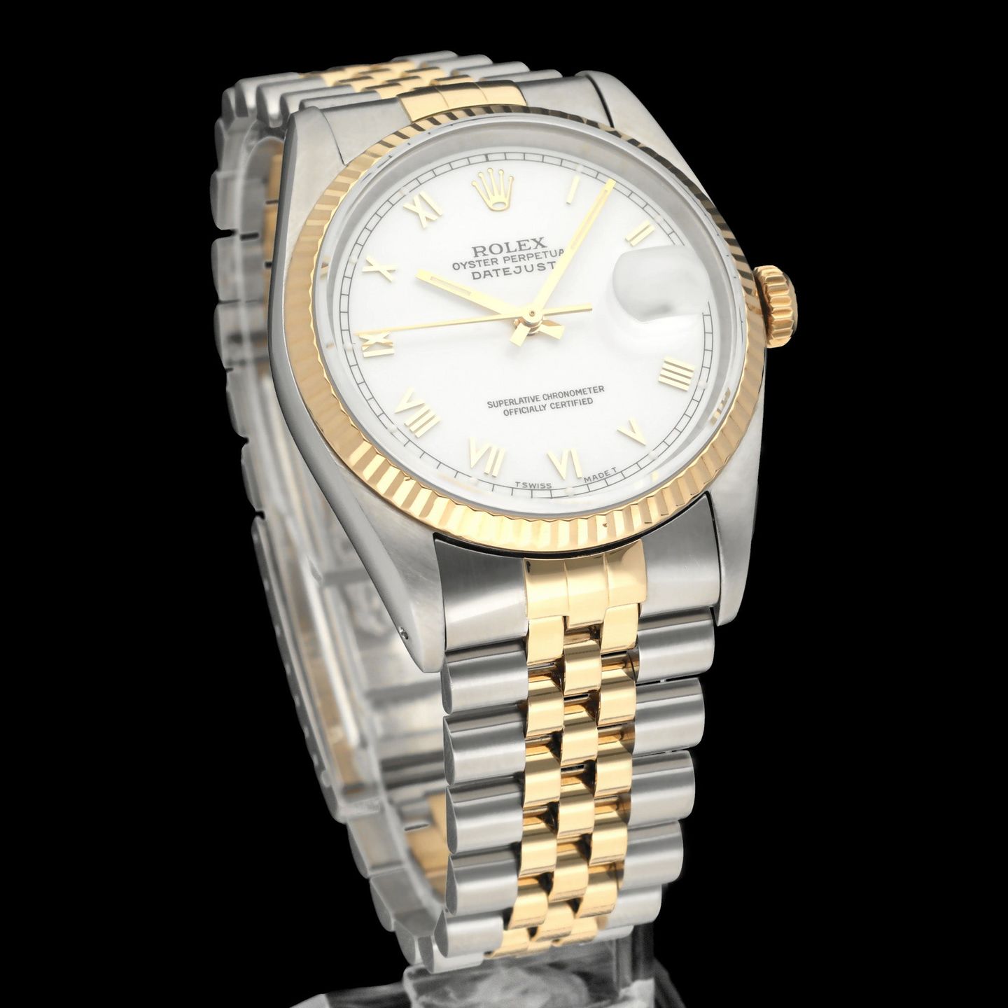 Rolex Datejust 36 16233 (1994) - White dial 36 mm Gold/Steel case (3/8)
