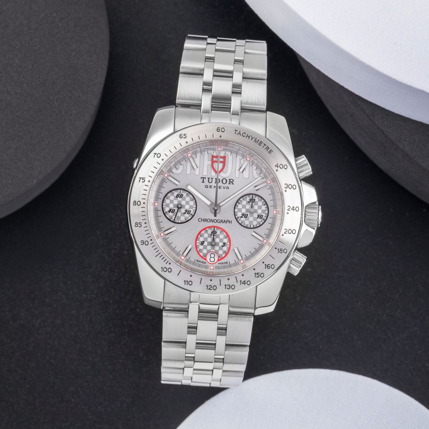 Tudor Sport Chronograph 20300 (Onbekend (willekeurig serienummer)) - Zilver wijzerplaat 41mm Staal (1/8)