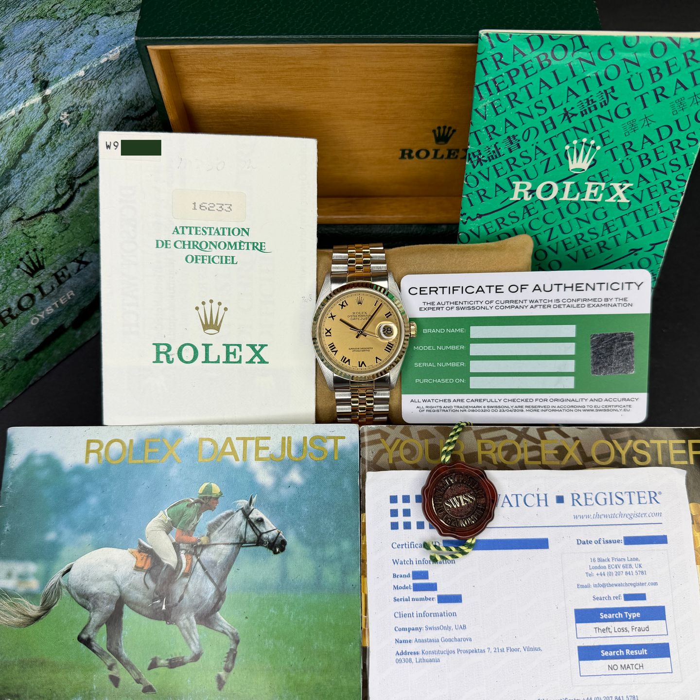 Rolex Datejust 36 16233 (1995) - Champagne wijzerplaat 36mm Goud/Staal (3/8)