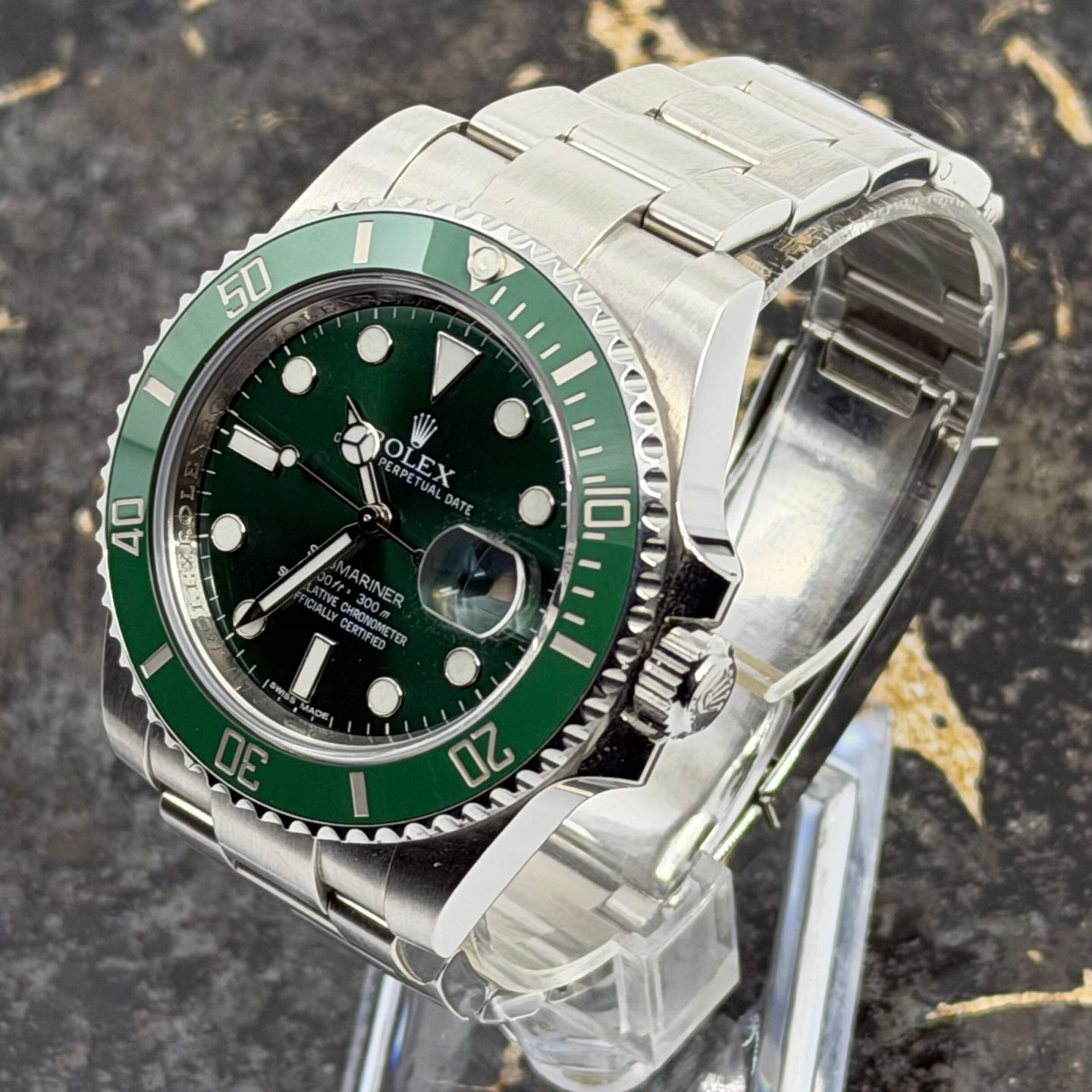 Rolex Submariner Date 116610LV (2016) - Green dial 40 mm Steel case (5/8)