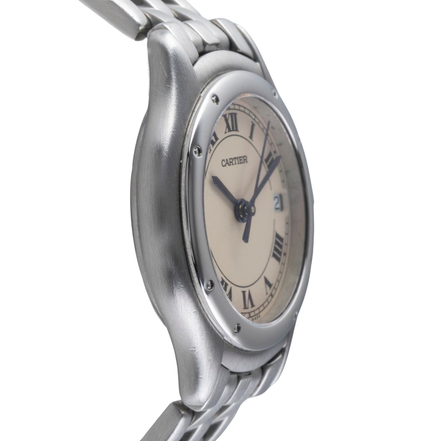 Cartier Cougar W35001F5 (1990) - Zilver wijzerplaat 26mm Staal (7/8)