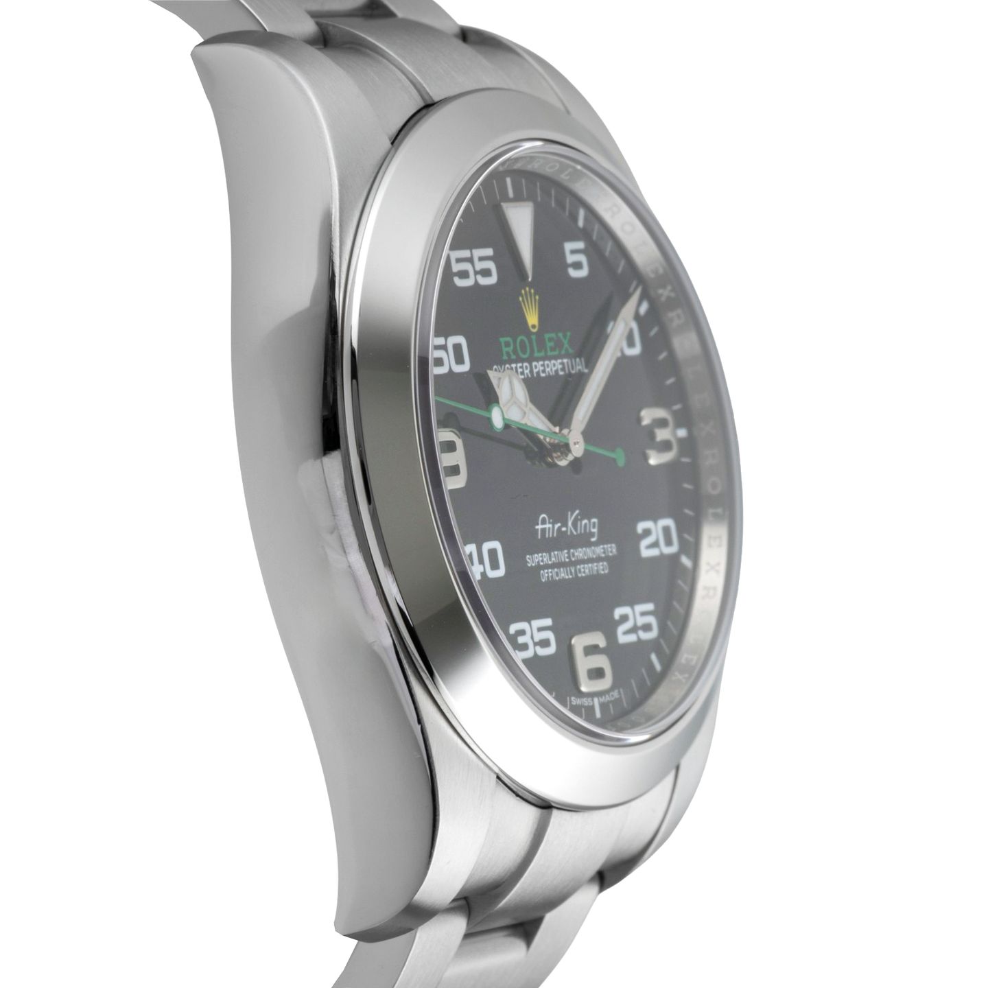 Rolex Air-King 116900 (Onbekend (willekeurig serienummer)) - Zwart wijzerplaat 40mm Staal (7/8)