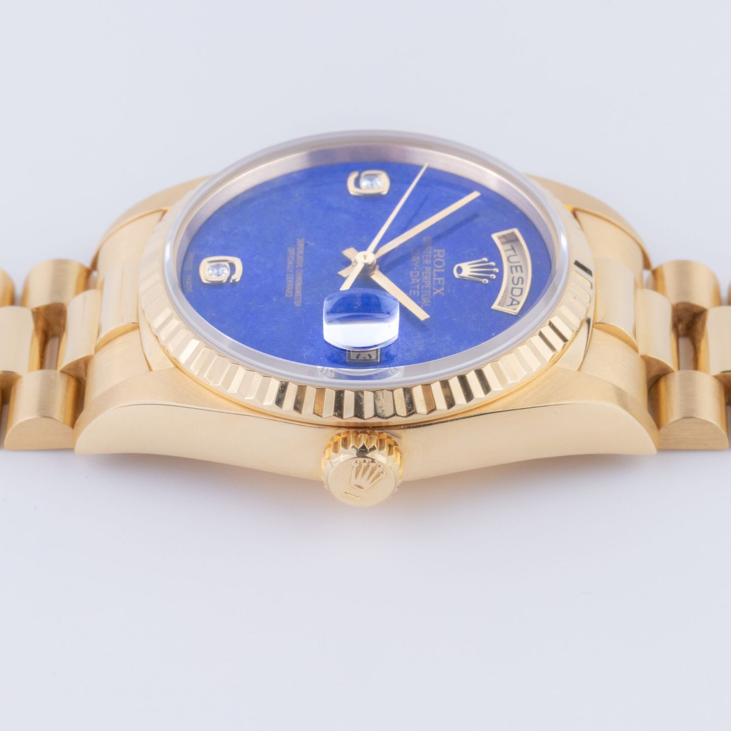 Rolex Day-Date 36 18238 (1993) - Blue dial 36 mm Yellow Gold case (5/8)