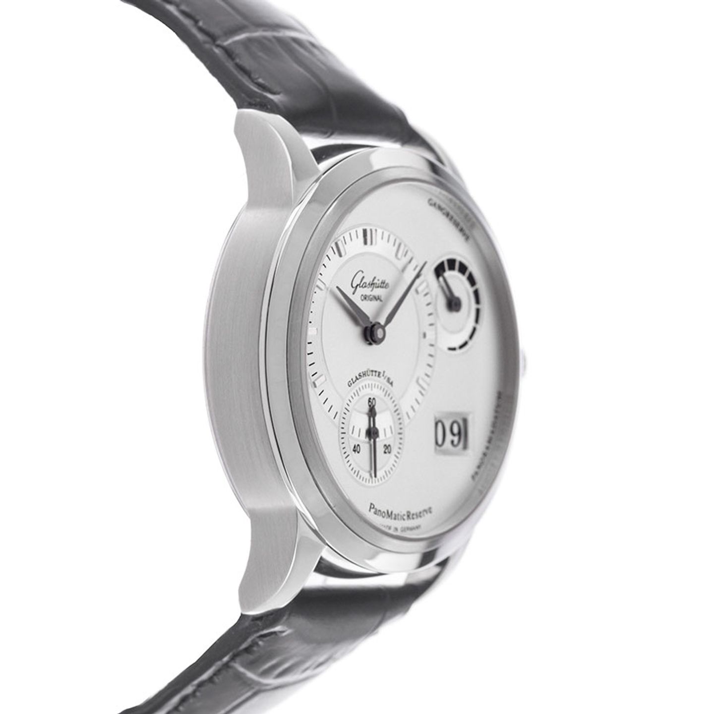 Glashütte Original PanoReserve 1-90-03-02-02-04 (2007) - Silver dial 39 mm Steel case (5/7)