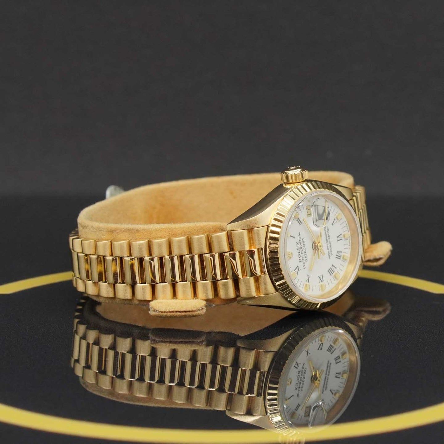 Rolex Lady-Datejust 69178 (1985) - White dial 26 mm Yellow Gold case (5/7)