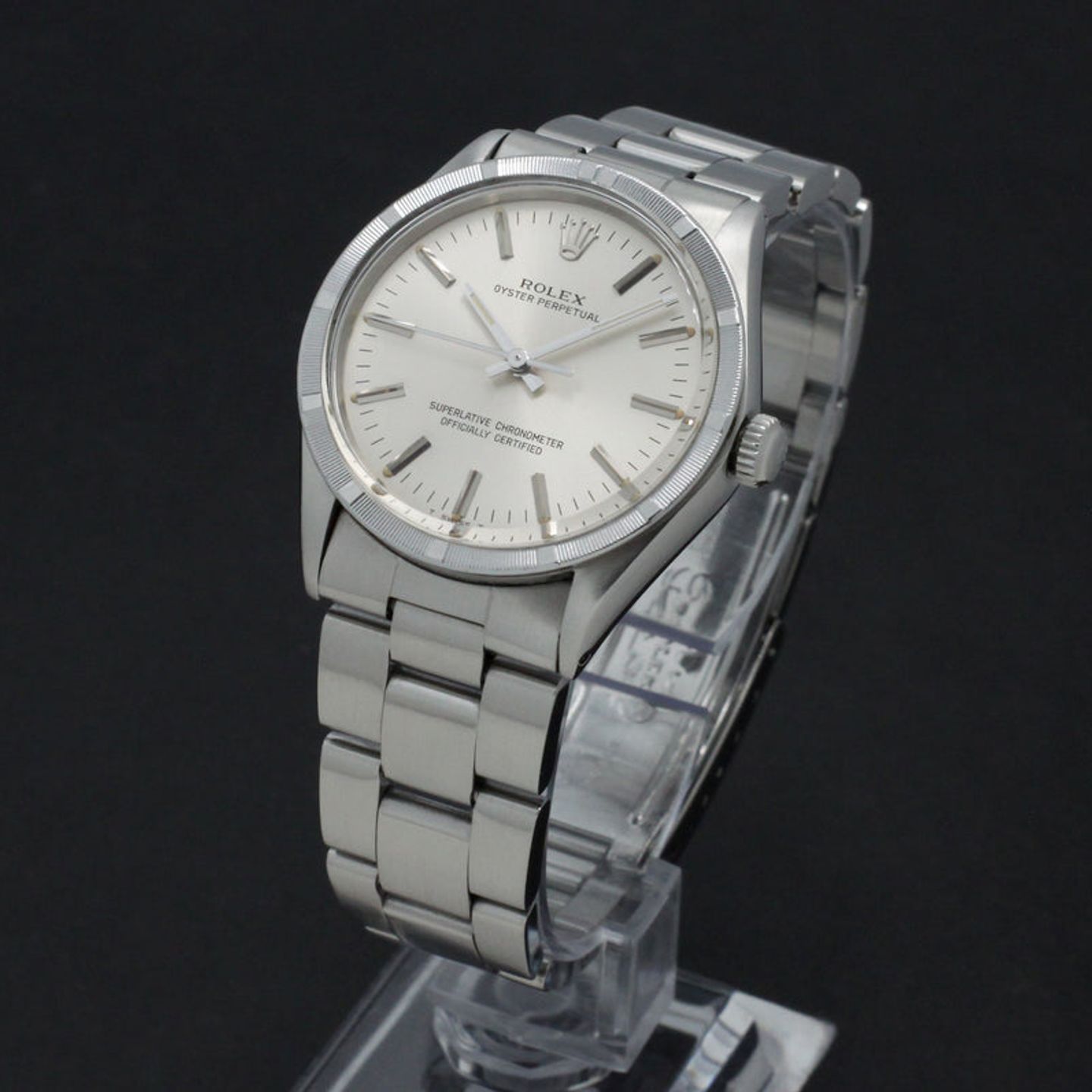 Rolex Oyster Perpetual 1007 (1981) - Zilver wijzerplaat 34mm Staal (2/7)