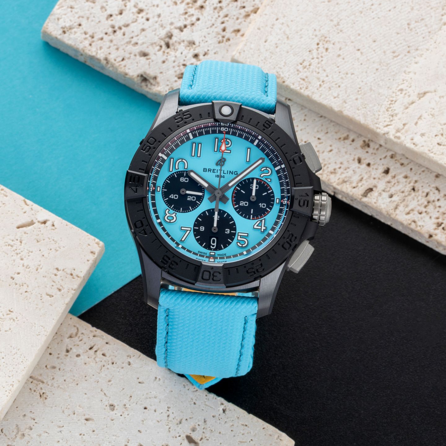 Breitling Avenger SB0146101L1X1 (Onbekend (willekeurig serienummer)) - Blauw wijzerplaat 44mm Keramiek (1/8)