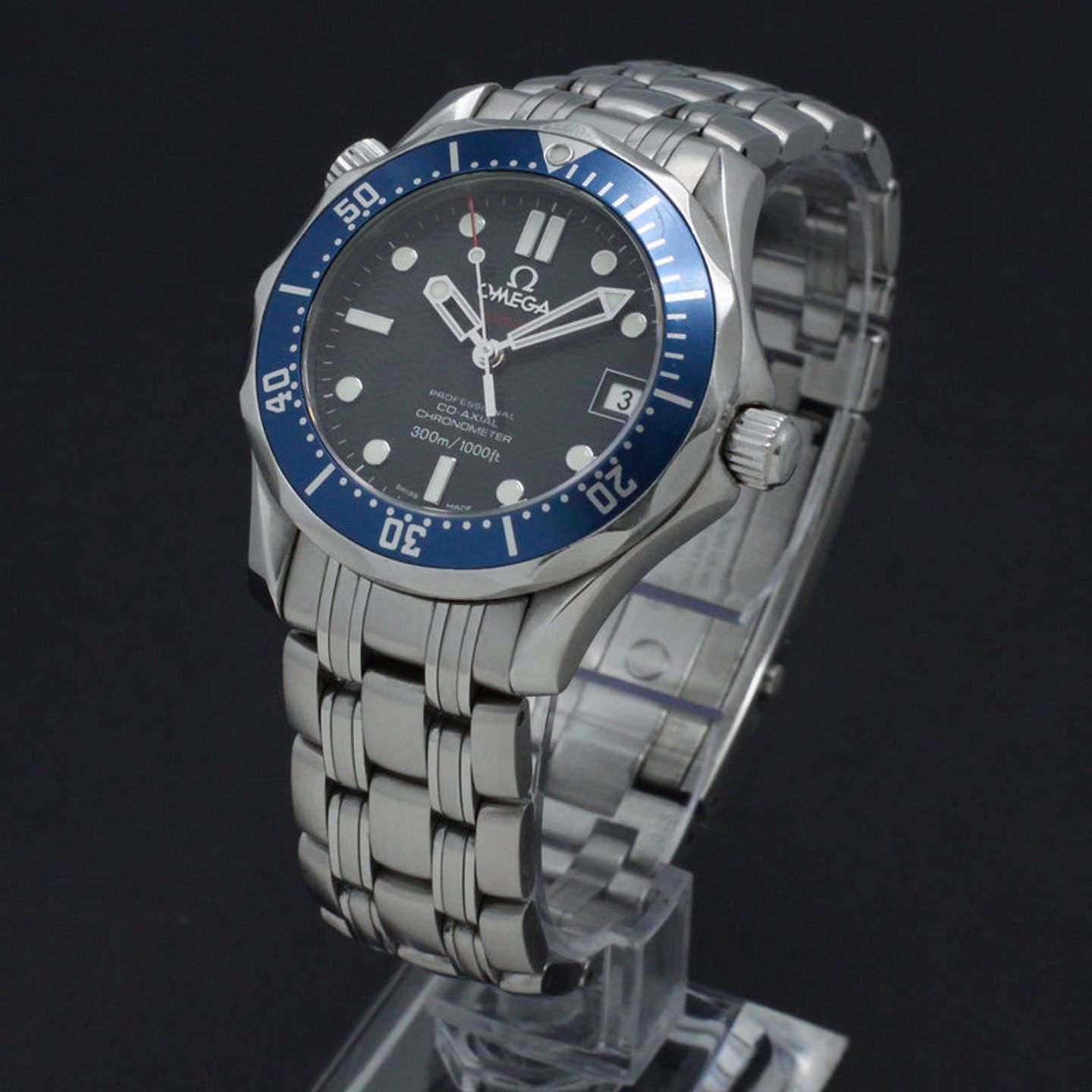 Omega Seamaster Diver 300 M 2222.80.00 (2008) - Blauw wijzerplaat 36mm Staal (2/7)