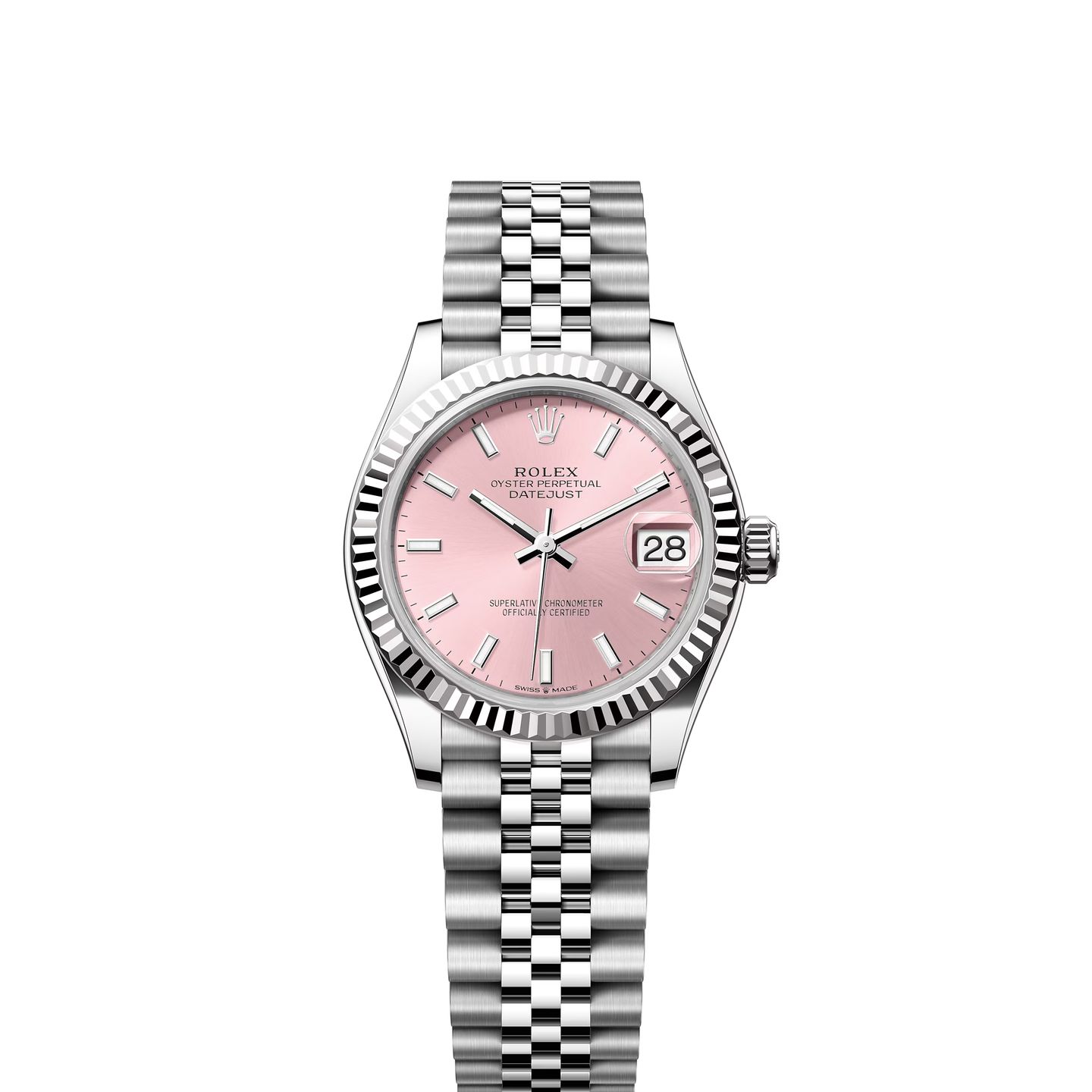 Rolex Datejust 31 278274 (2024) - Roze wijzerplaat 31mm Staal (1/8)