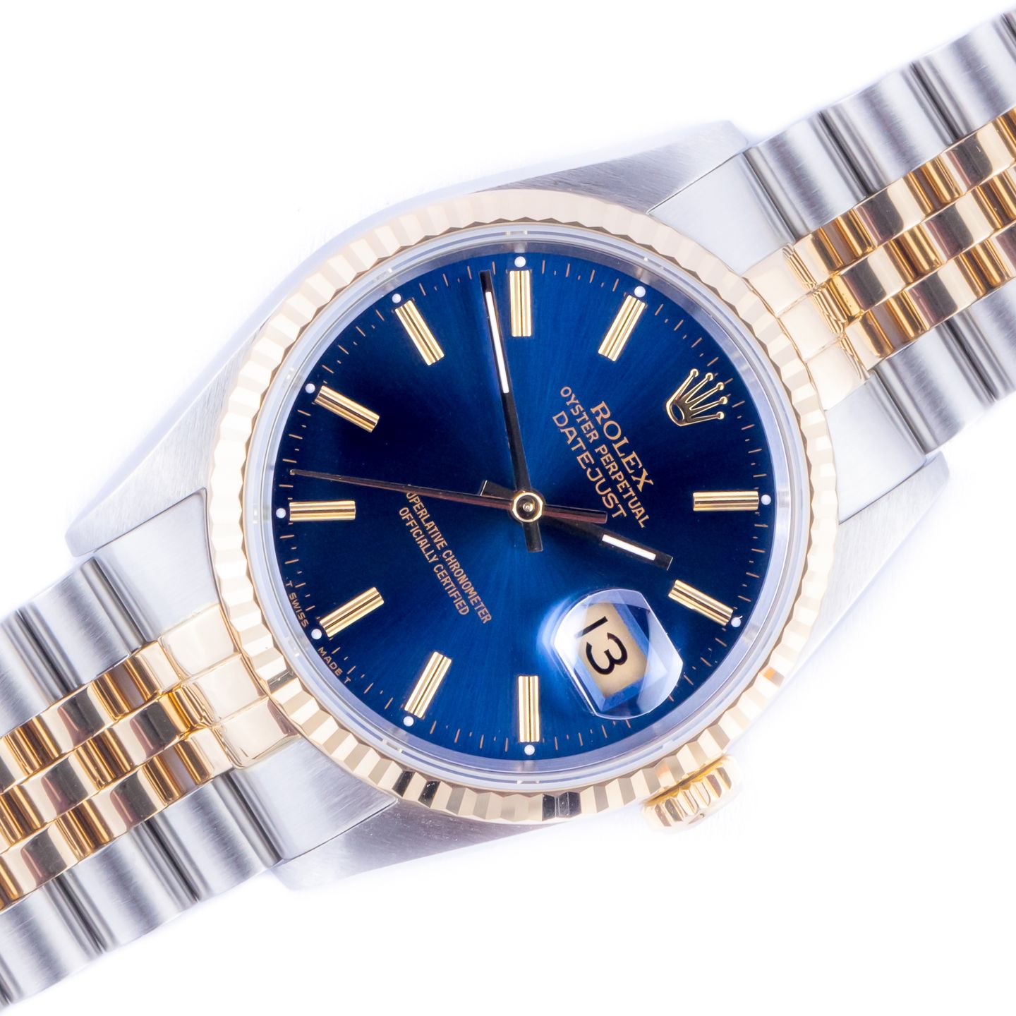 Rolex Datejust 36 16233 (1991) - 36mm Goud/Staal (1/8)