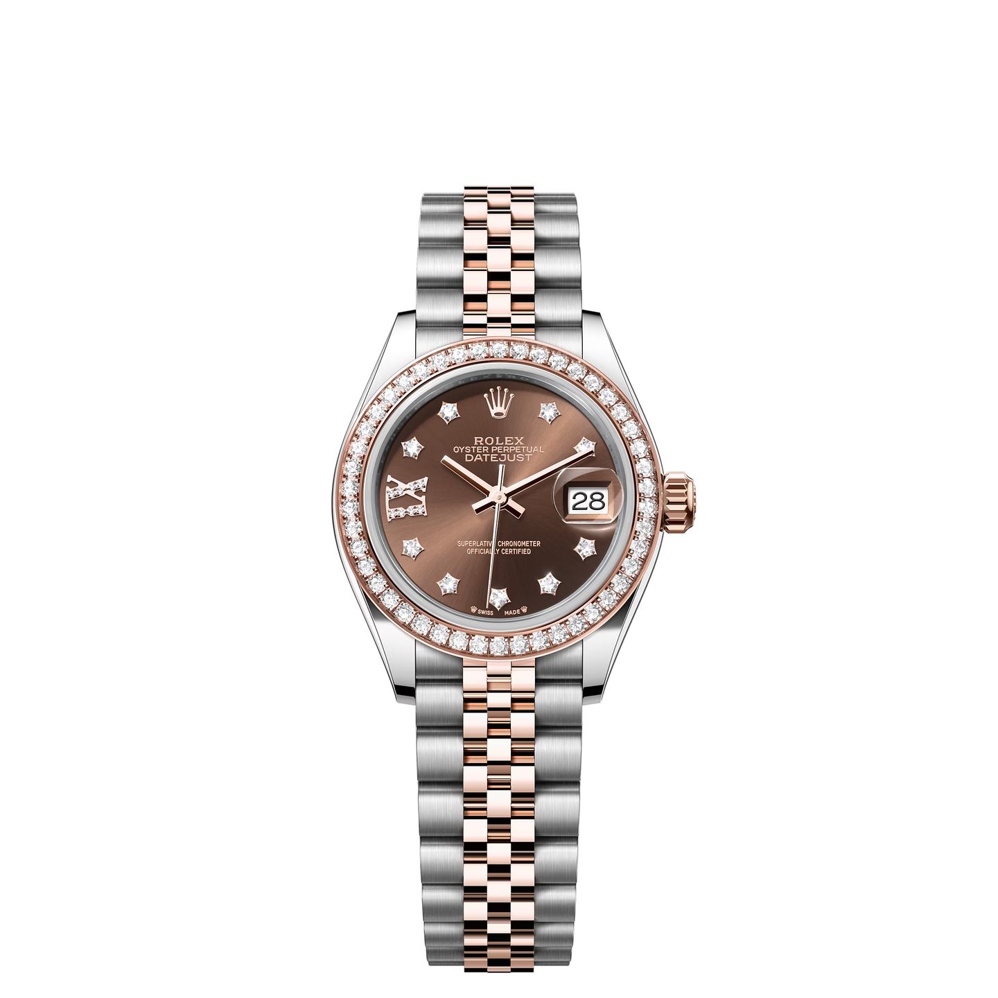 Rolex Lady-Datejust 279381RBR (2024) - Brown dial 28 mm Steel case (1/8)