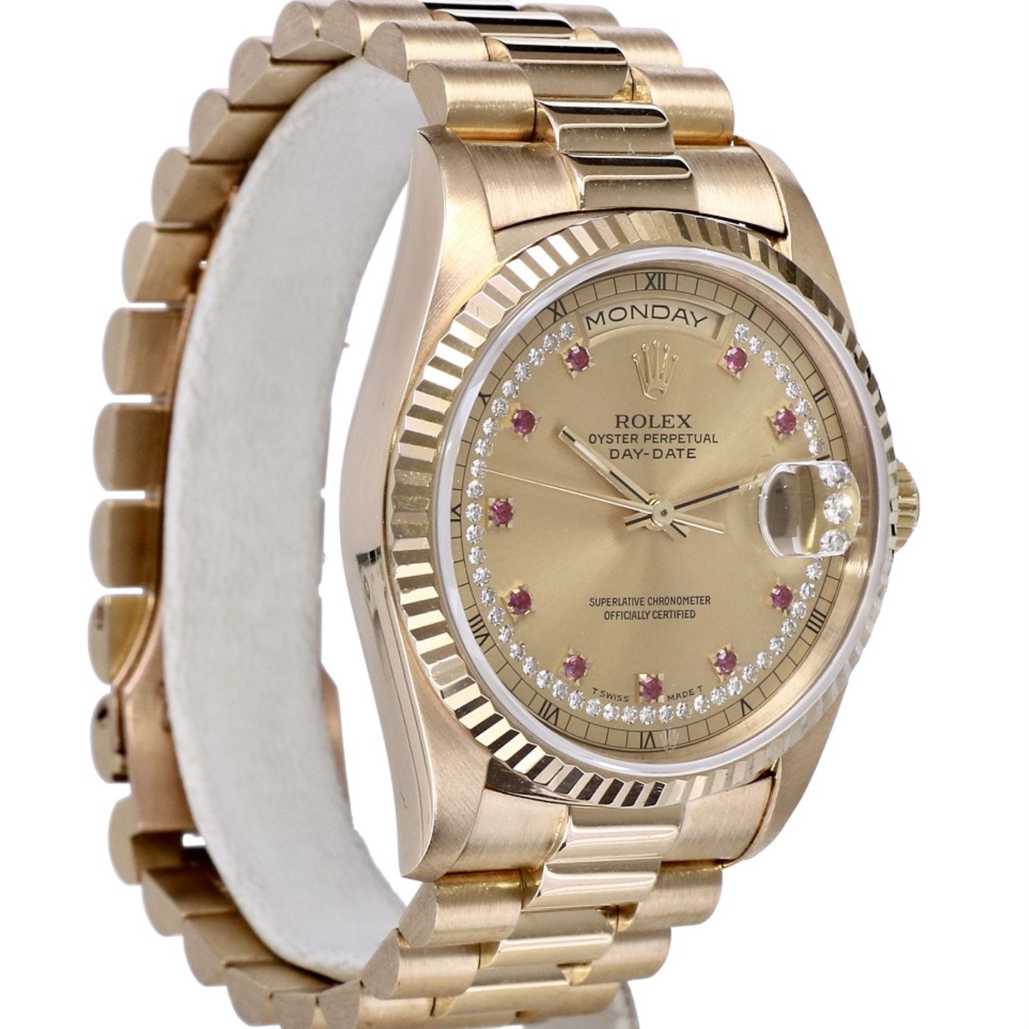 Rolex Day-Date 36 18238 (1990) - Champagne dial 36 mm Yellow Gold case (7/8)