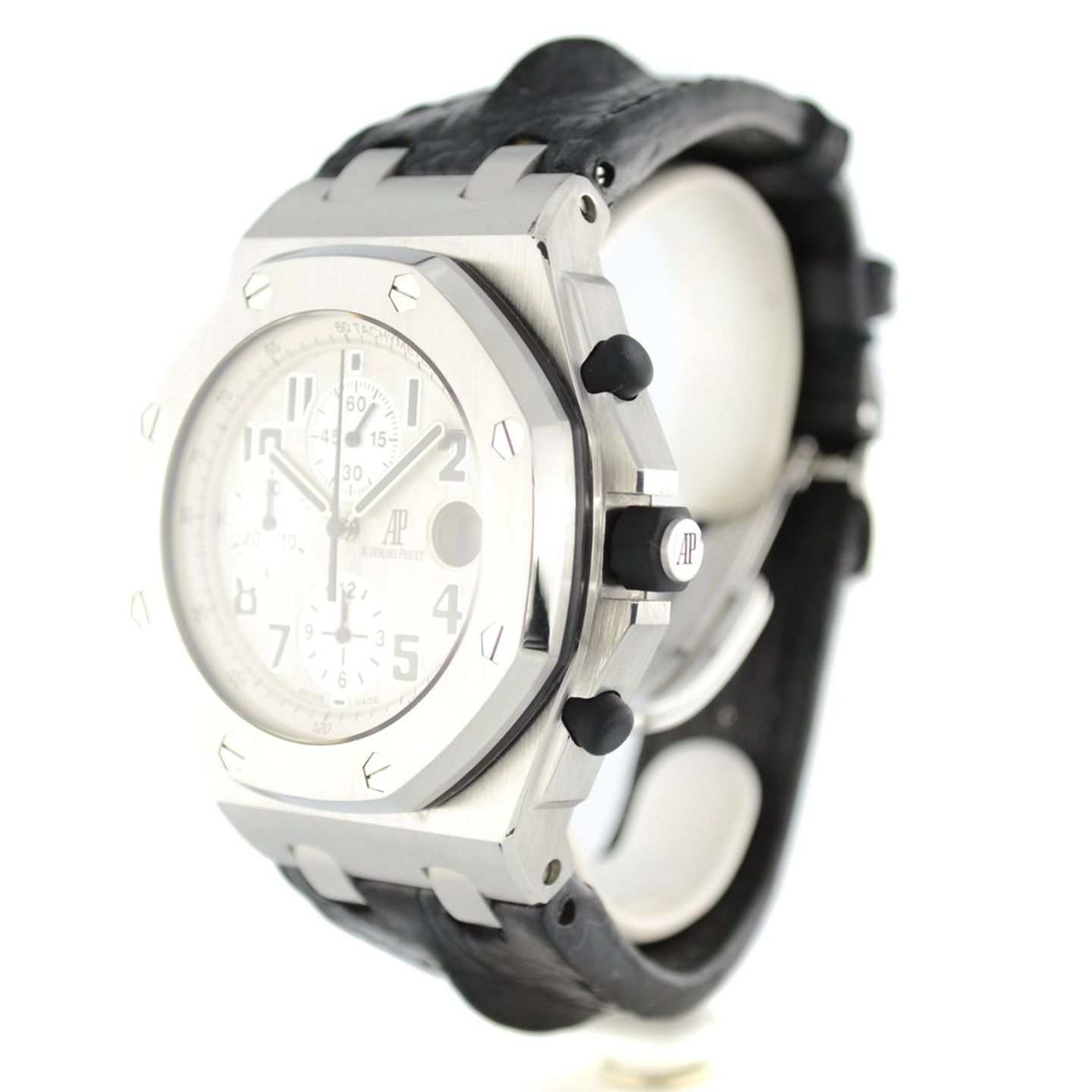 Audemars Piguet Royal Oak Offshore Chronograph 26020ST (2012) - Zwart wijzerplaat 42mm Staal (6/7)