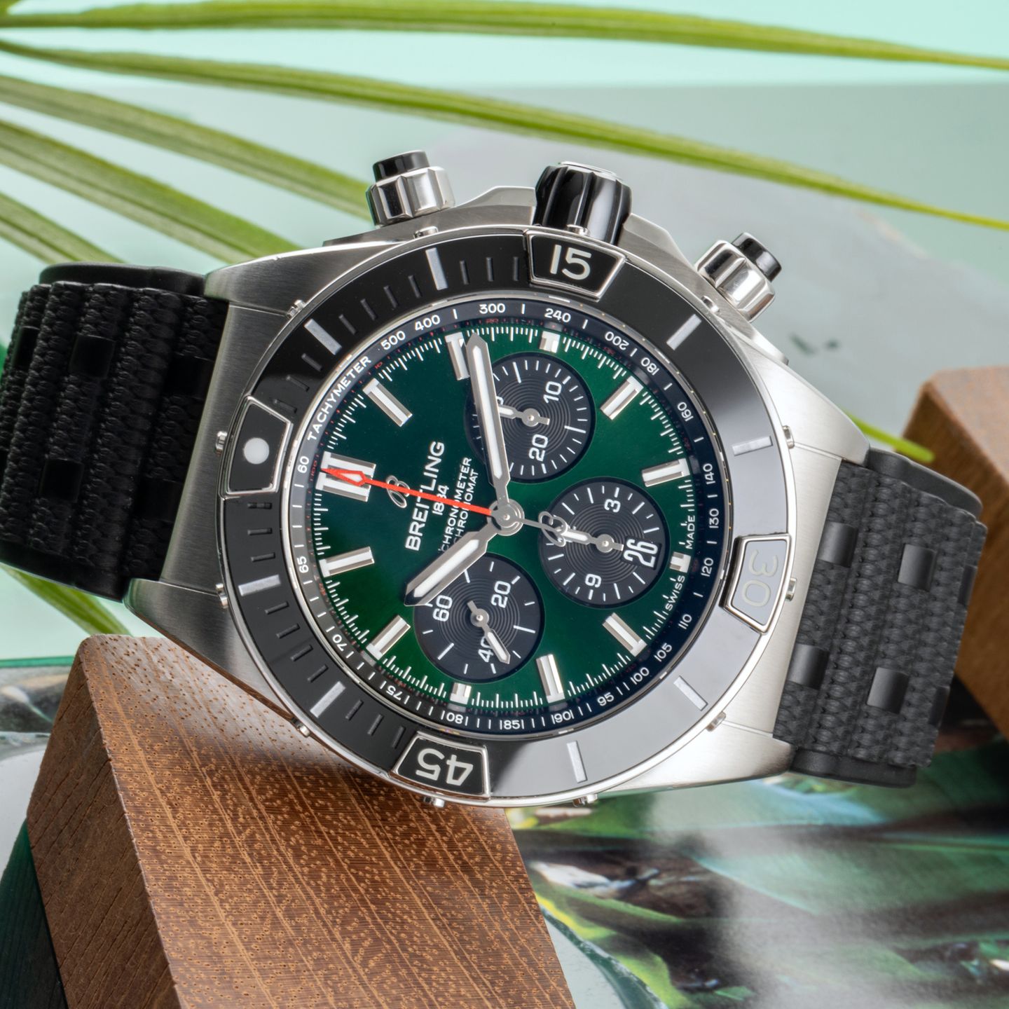 Breitling Chronomat AB0136251L1S1 (2022) - Groen wijzerplaat 44mm Staal (2/8)