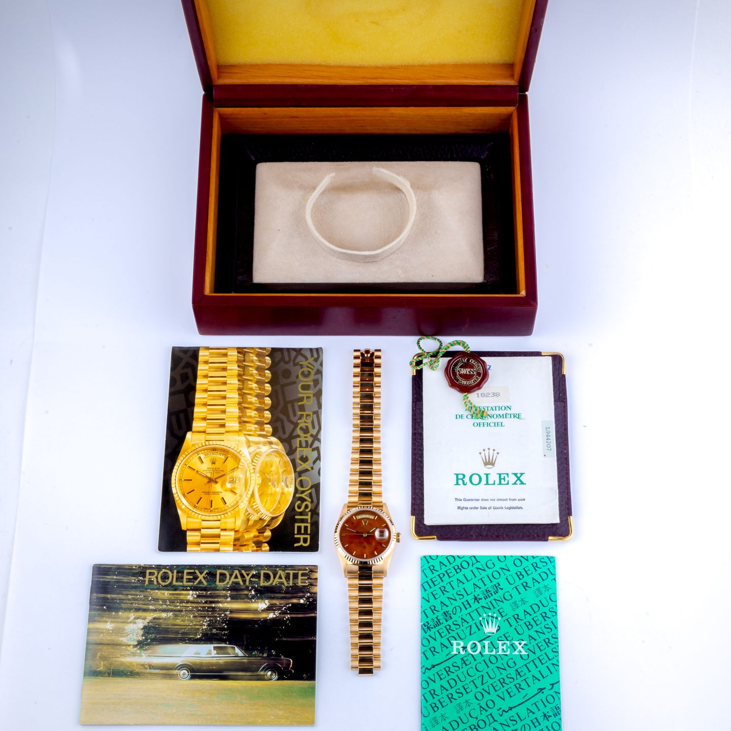 Rolex Day-Date 36 18248 (1989) - Brown dial 36 mm Yellow Gold case (8/8)