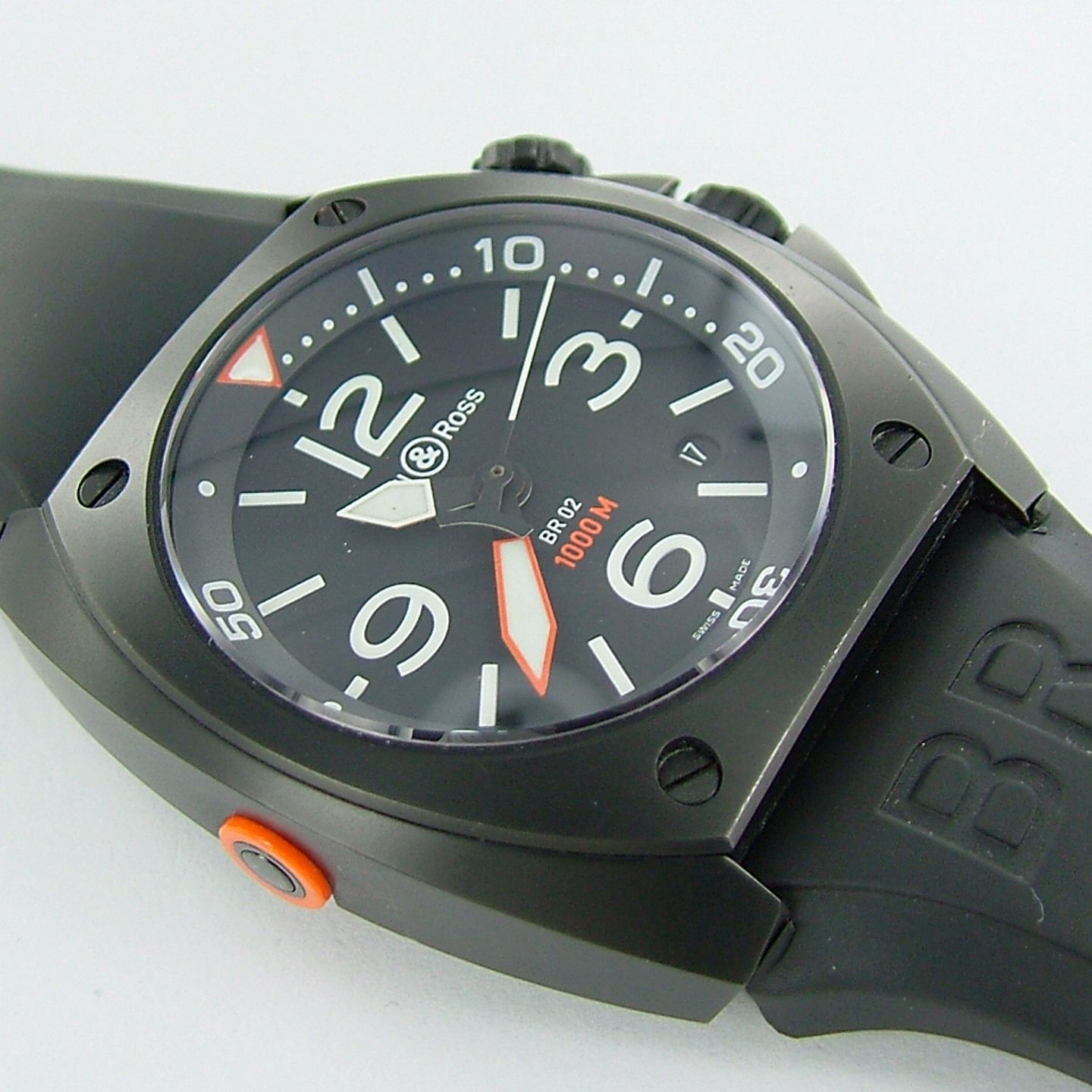 Bell & Ross BR 02 - (2008) - Zwart wijzerplaat 45mm Staal (4/5)