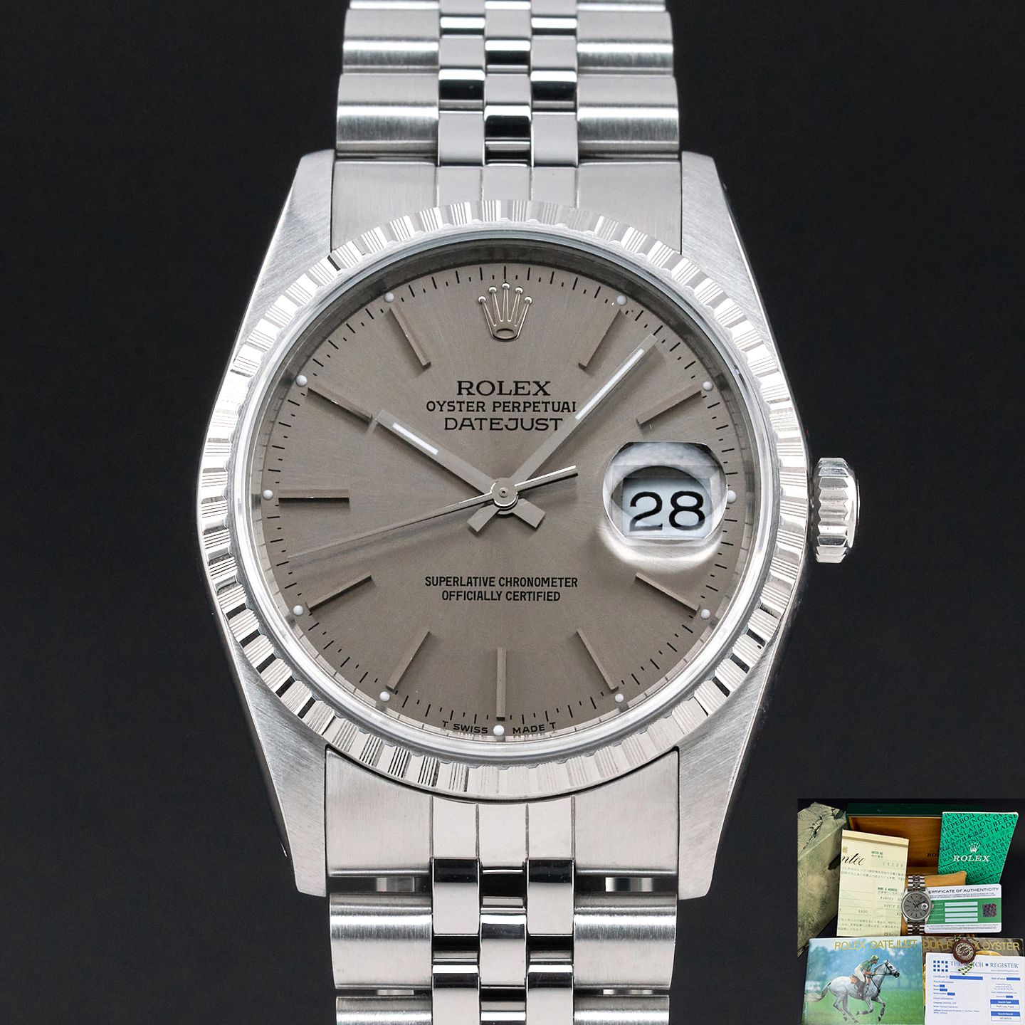 Rolex Datejust 36 16220 (1989) - 36mm Staal (1/8)