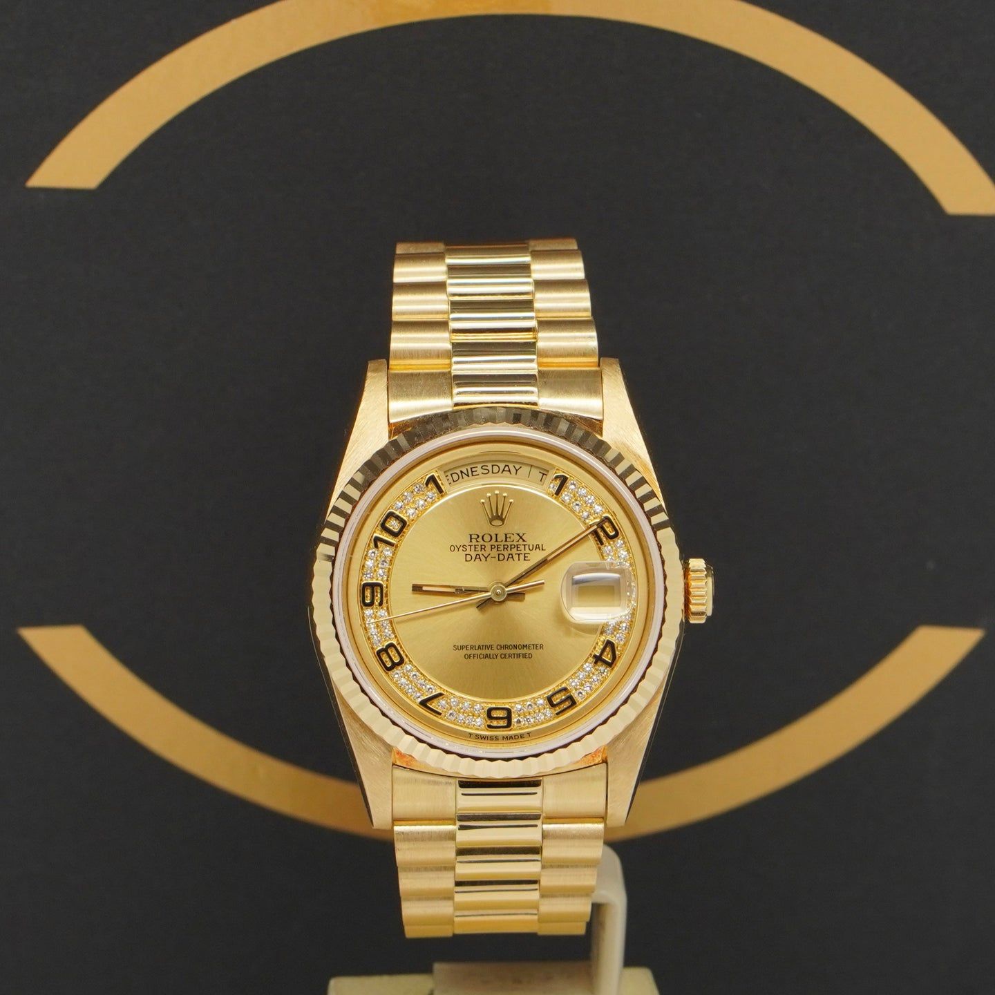 Rolex Day-Date 36 18238 (1991) - Gold dial 36 mm Yellow Gold case (1/7)