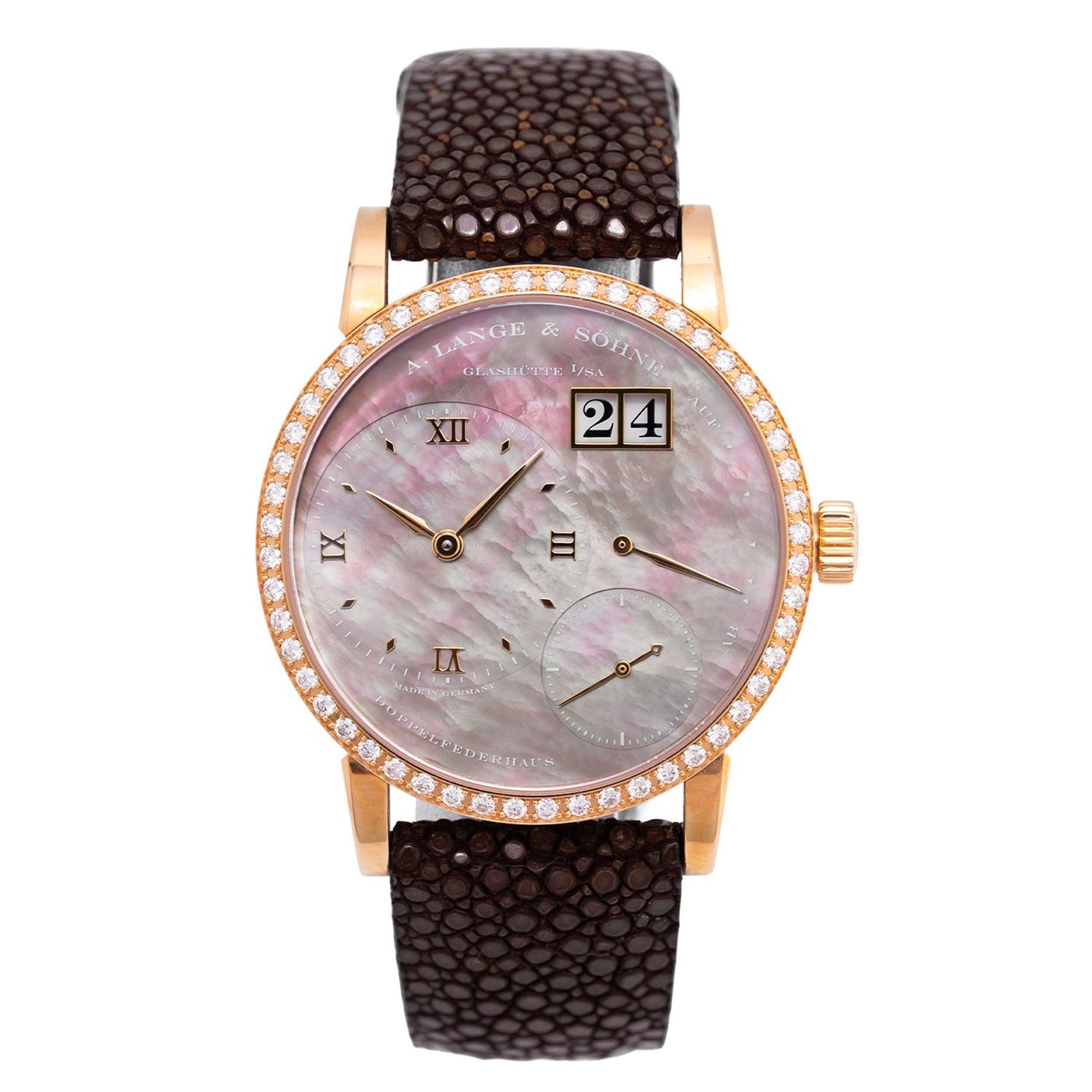 A. Lange & Söhne Little Lange 1 813.043 (Unknown (random serial)) - Black dial Rose Gold case (1/8)