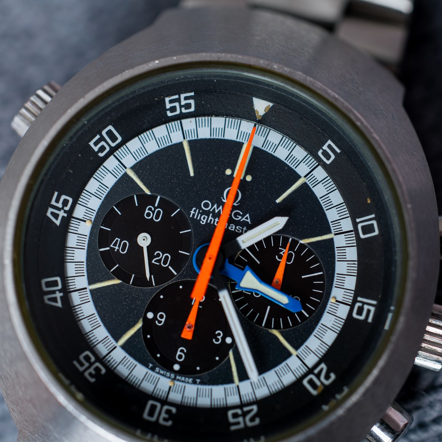 Omega Flightmaster 145.036 (Onbekend (willekeurig serienummer)) - Zwart wijzerplaat 43mm Staal (4/8)