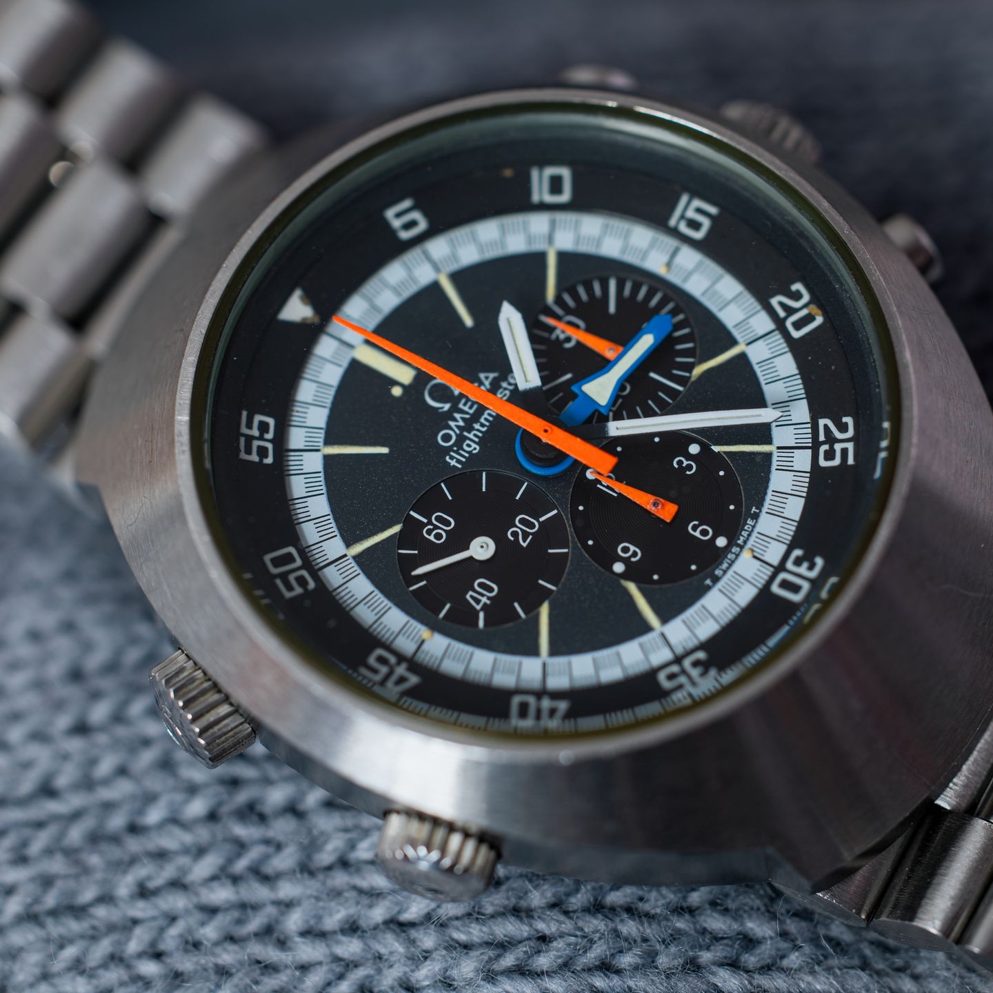 Omega Flightmaster 145.036 (Onbekend (willekeurig serienummer)) - Zwart wijzerplaat 43mm Staal (7/8)