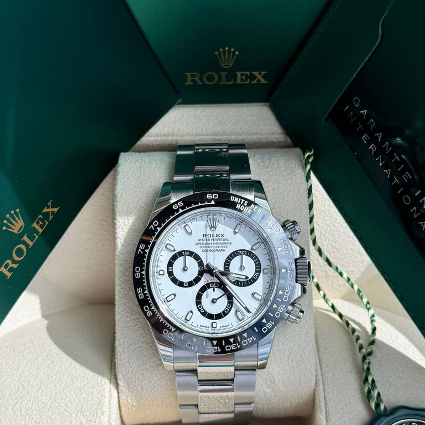 Rolex Daytona 116500LN (2023) - Wit wijzerplaat 40mm Staal (1/1)