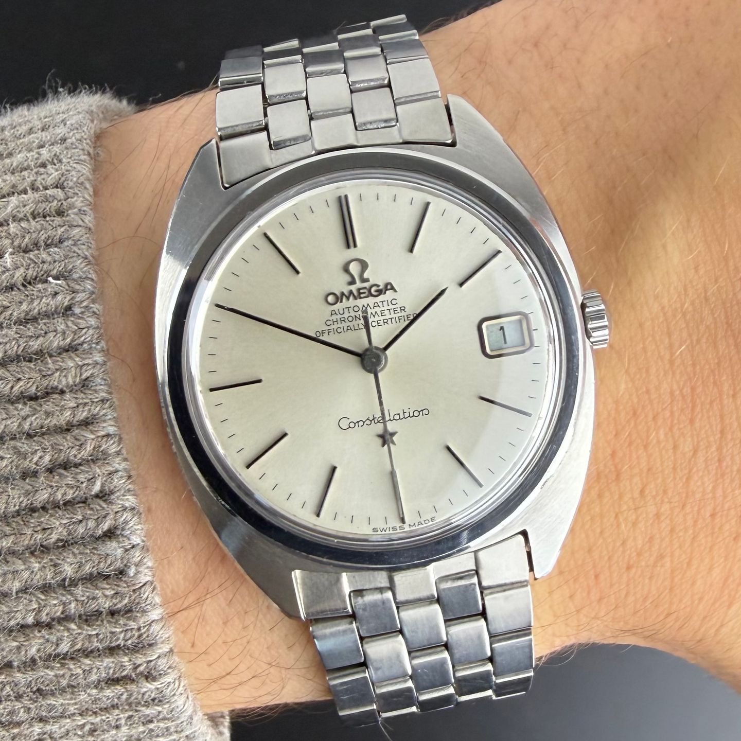 Omega Constellation 168.017 (1966) - White dial 35 mm Steel case (2/8)