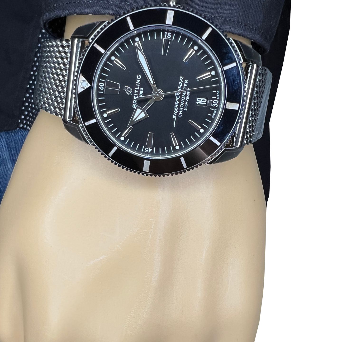 Breitling Superocean Heritage AB2030121B1A1 (2024) - Zwart wijzerplaat 44mm Staal (3/8)