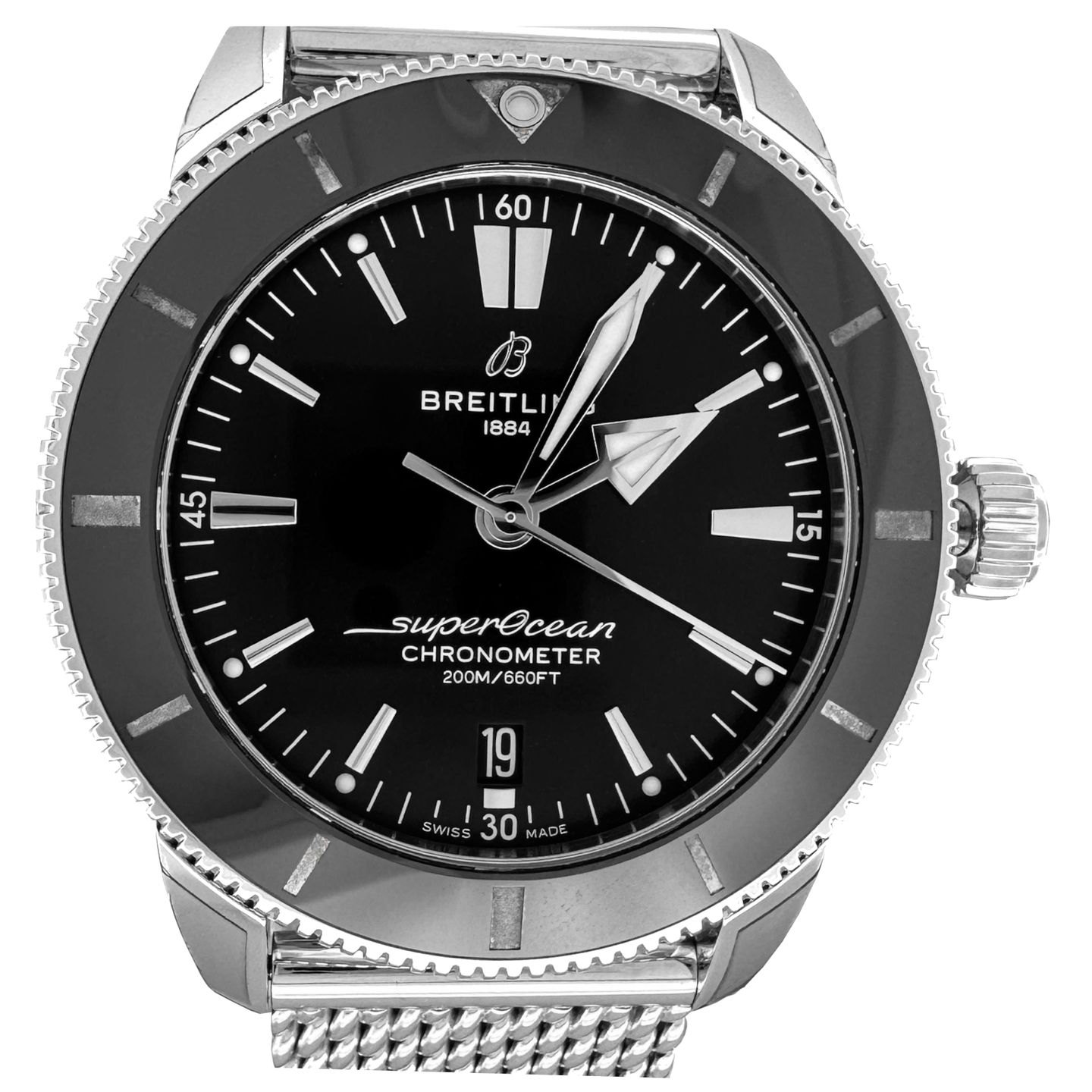 Breitling Superocean Heritage AB2030121B1A1 (2024) - Zwart wijzerplaat 44mm Staal (1/8)