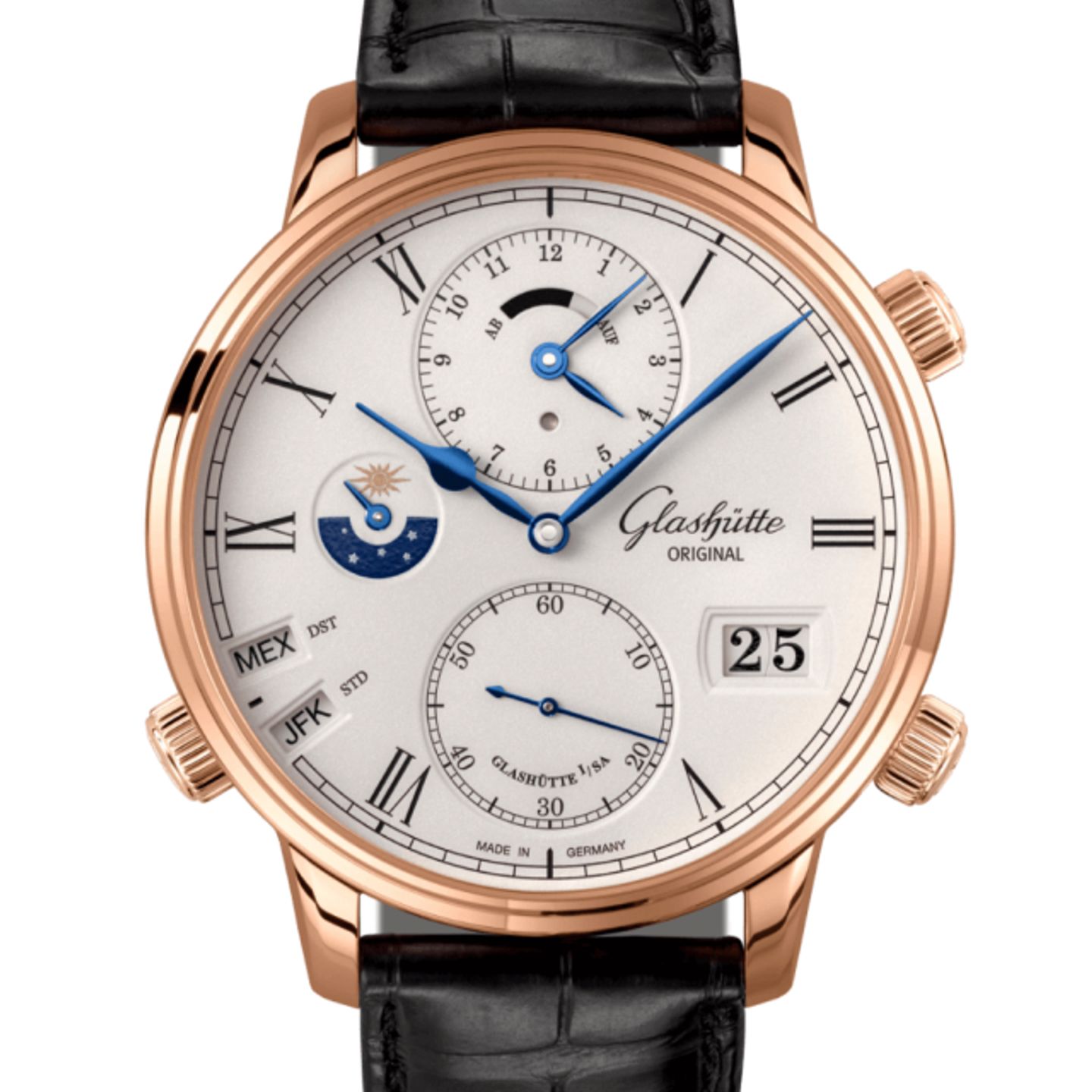 Glashütte Original Senator Cosmopolite 1-89-02-01-05-01 (2024) - Zilver wijzerplaat 44mm Roodgoud (1/1)